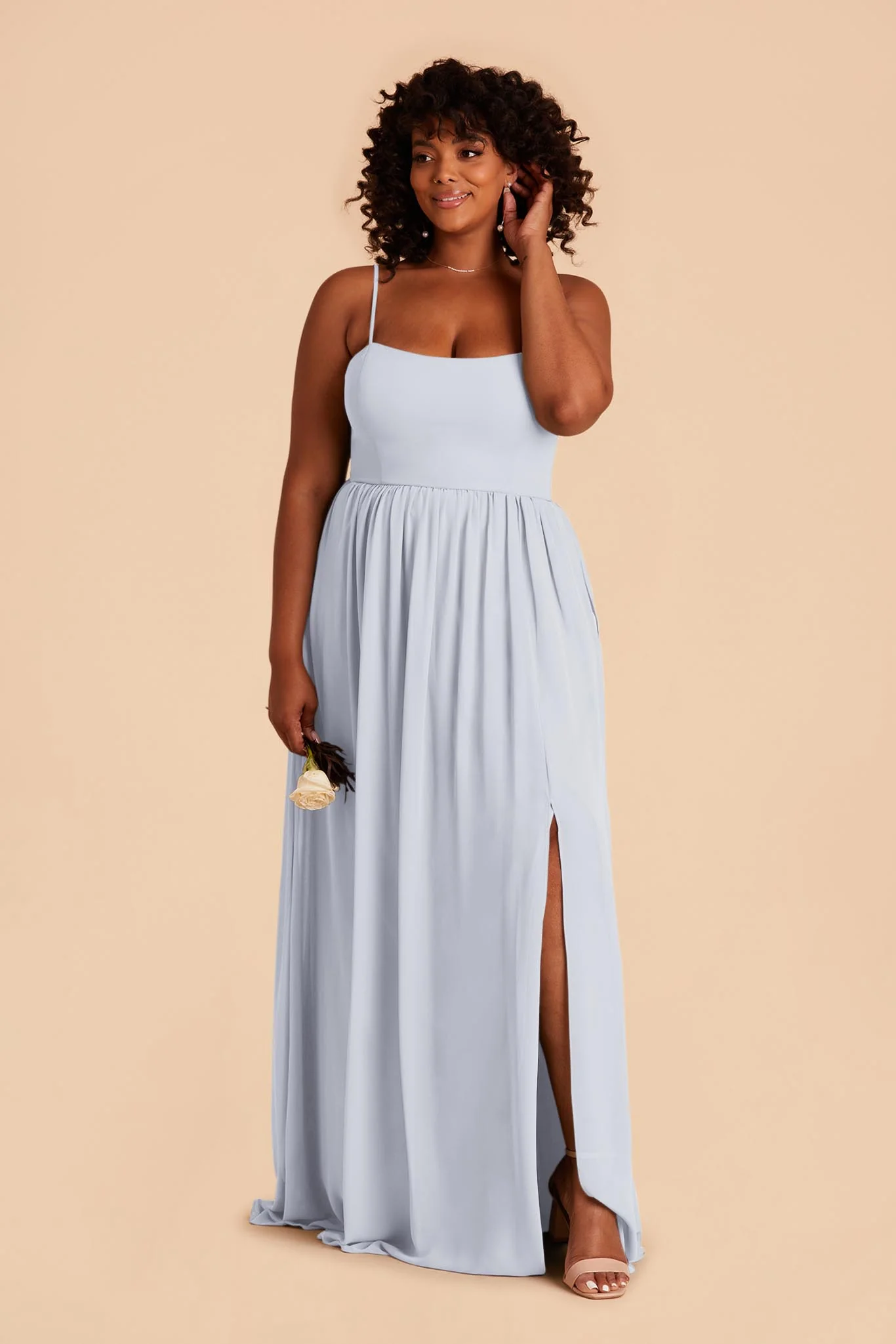 August Chiffon Dress - Ice Blue - Image 2