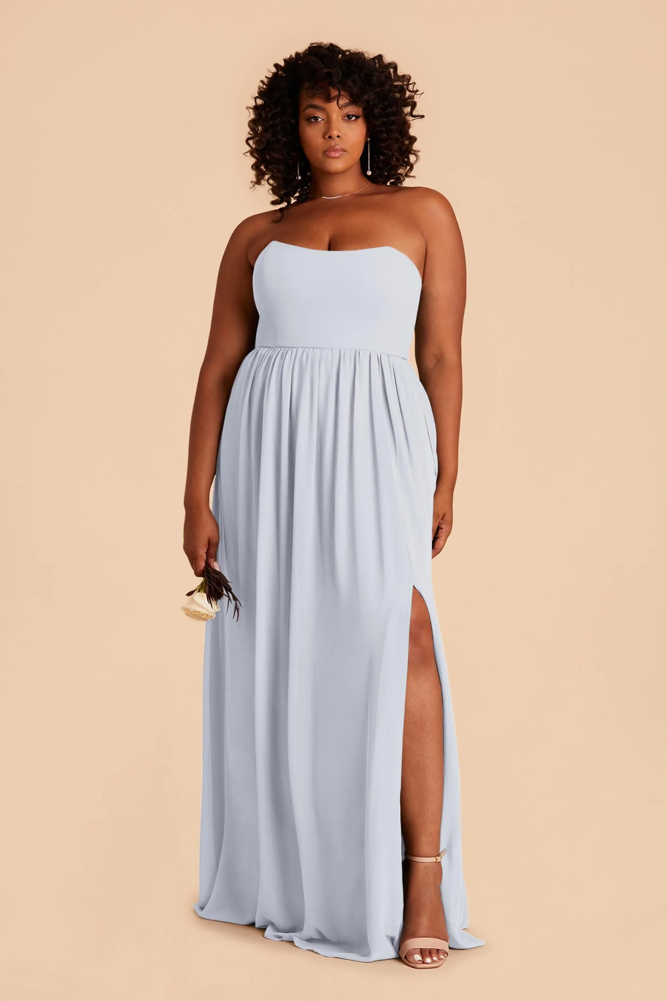 August Chiffon Dress - Ice Blue - Image 5