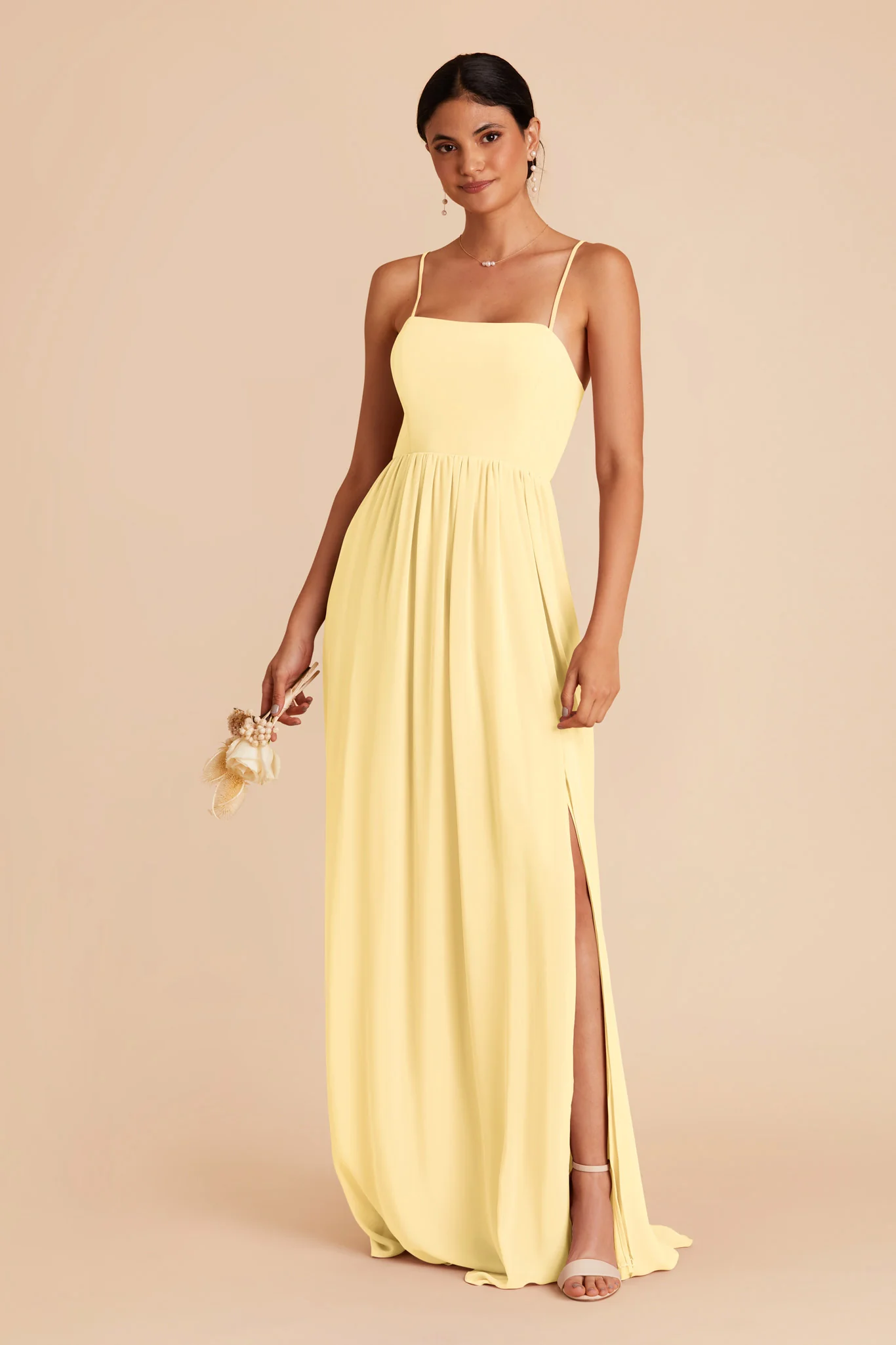 August Chiffon Dress - Lemon Sorbet - Image 3