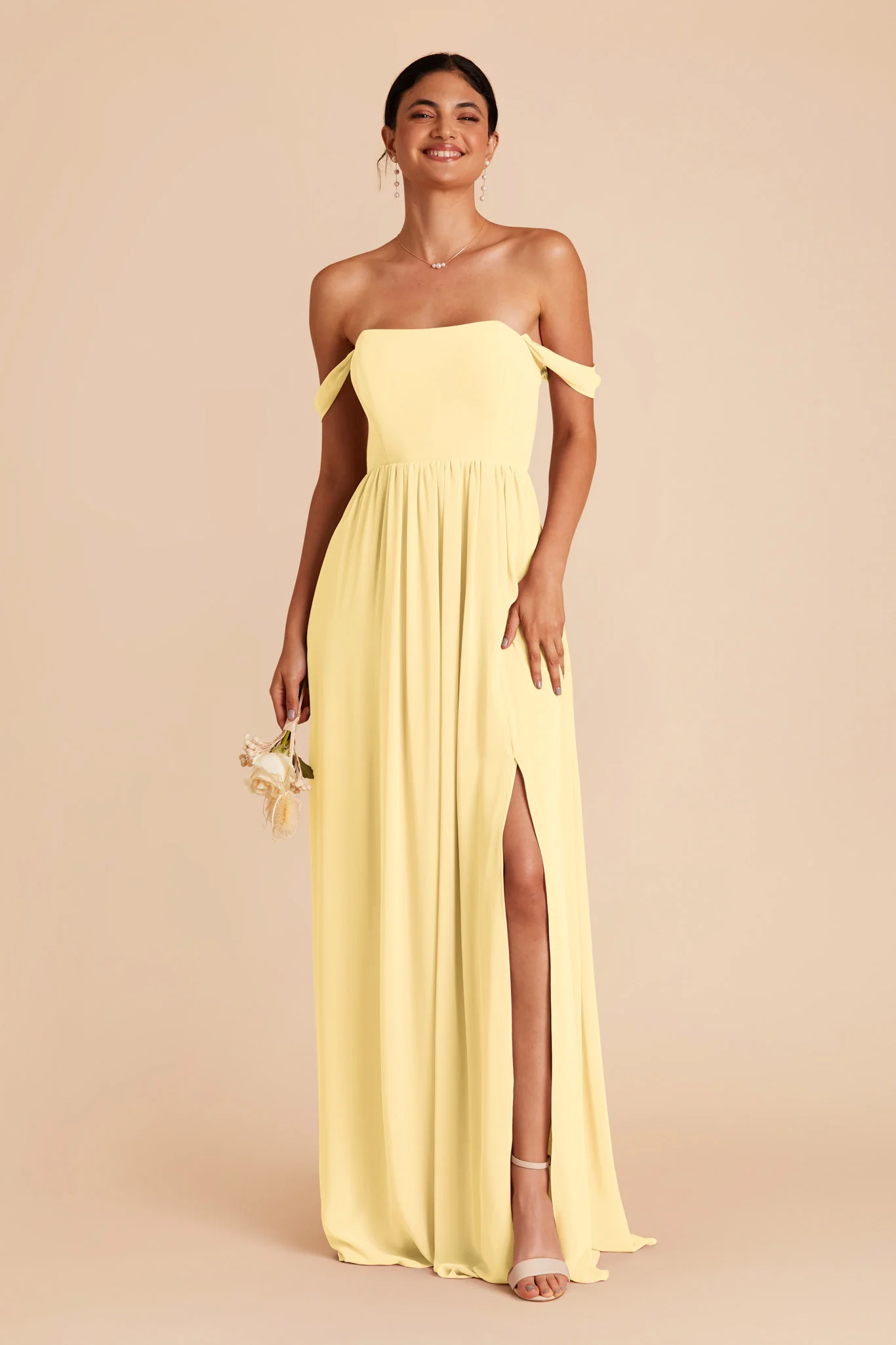 August Chiffon Dress - Lemon Sorbet - Image 4