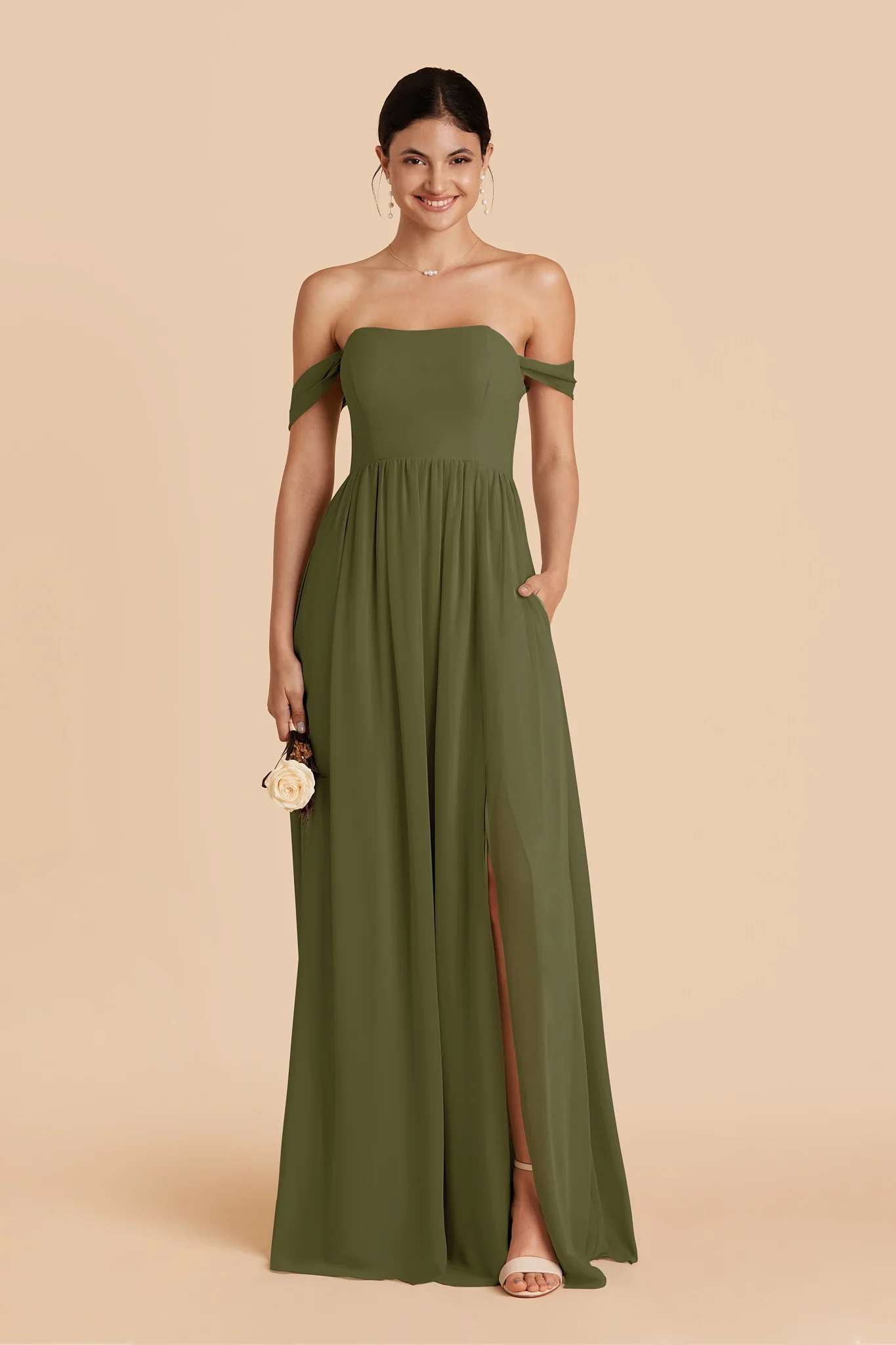 August Chiffon Dress - Martini