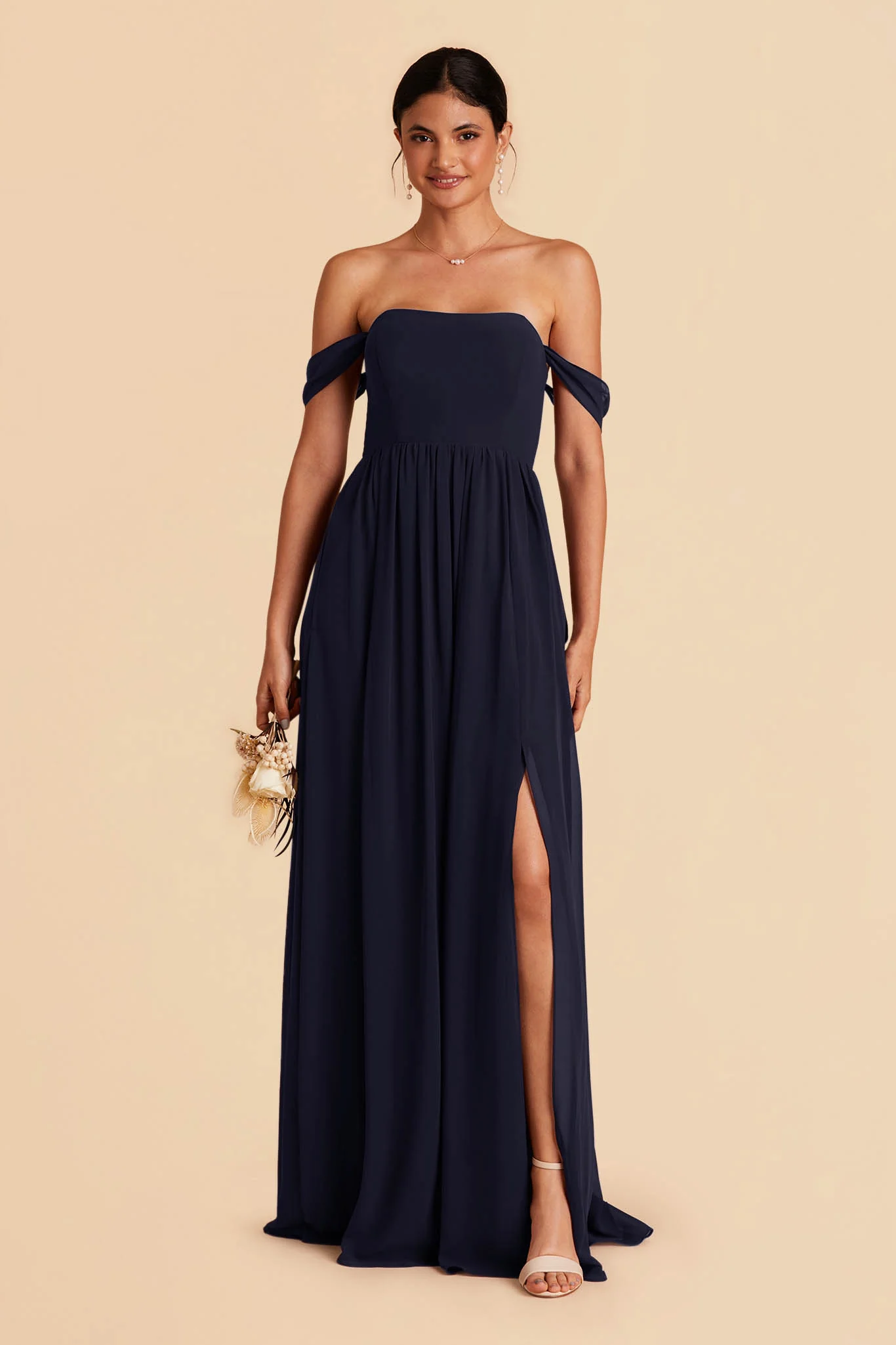 August Chiffon Dress - Navy