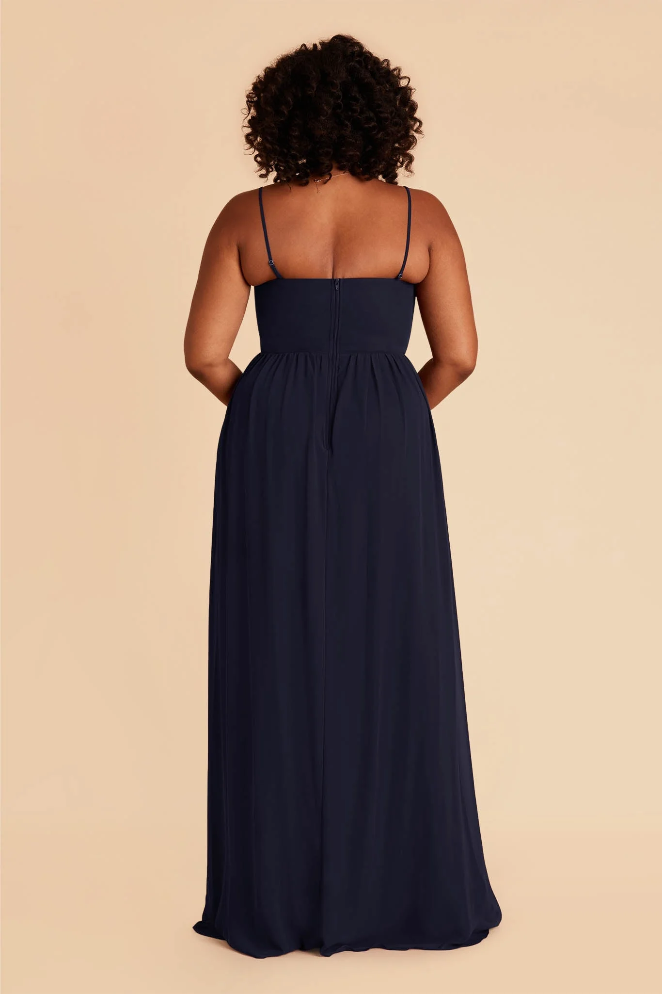 August Chiffon Dress - Navy - Image 8