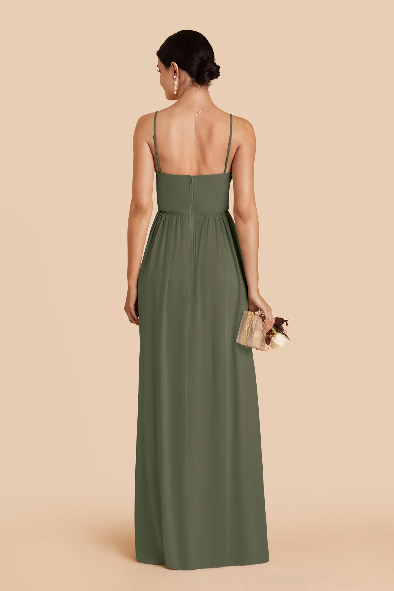 August Chiffon Dress - Olive - Image 5