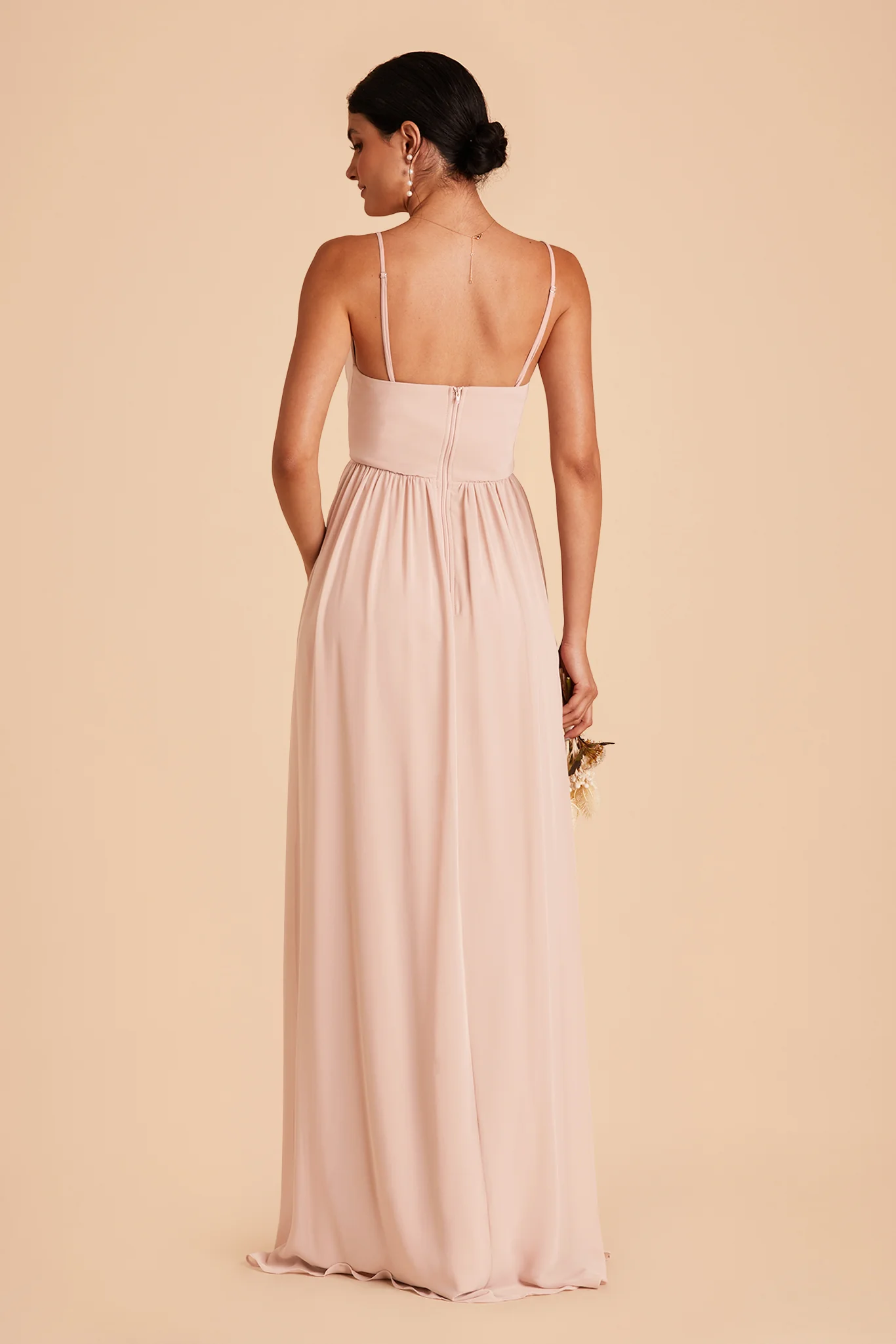 August Chiffon Dress - Pale Blush - Image 5