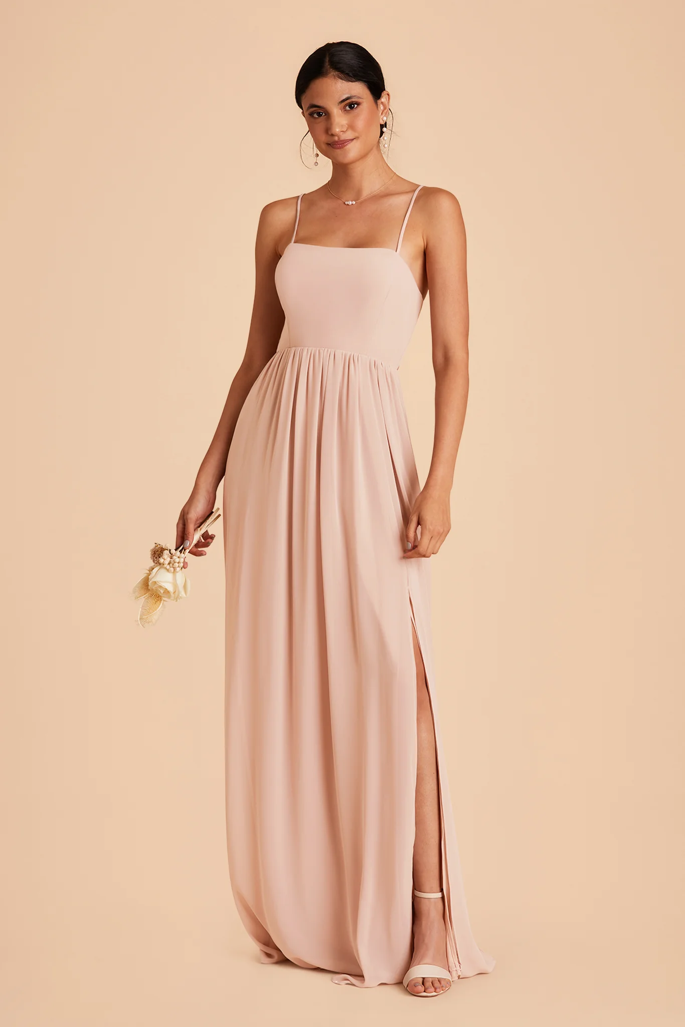 August Chiffon Dress - Pale Blush - Image 7