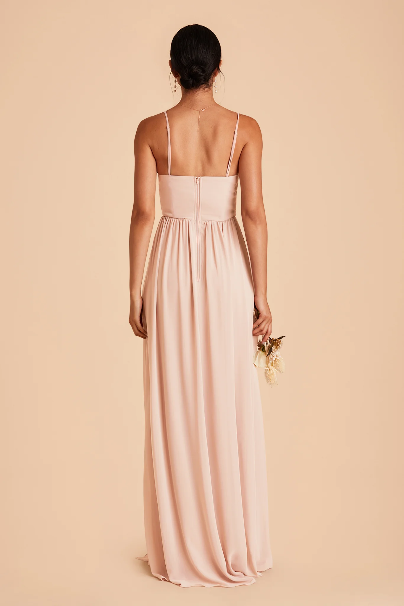 August Chiffon Dress - Pale Blush - Image 8
