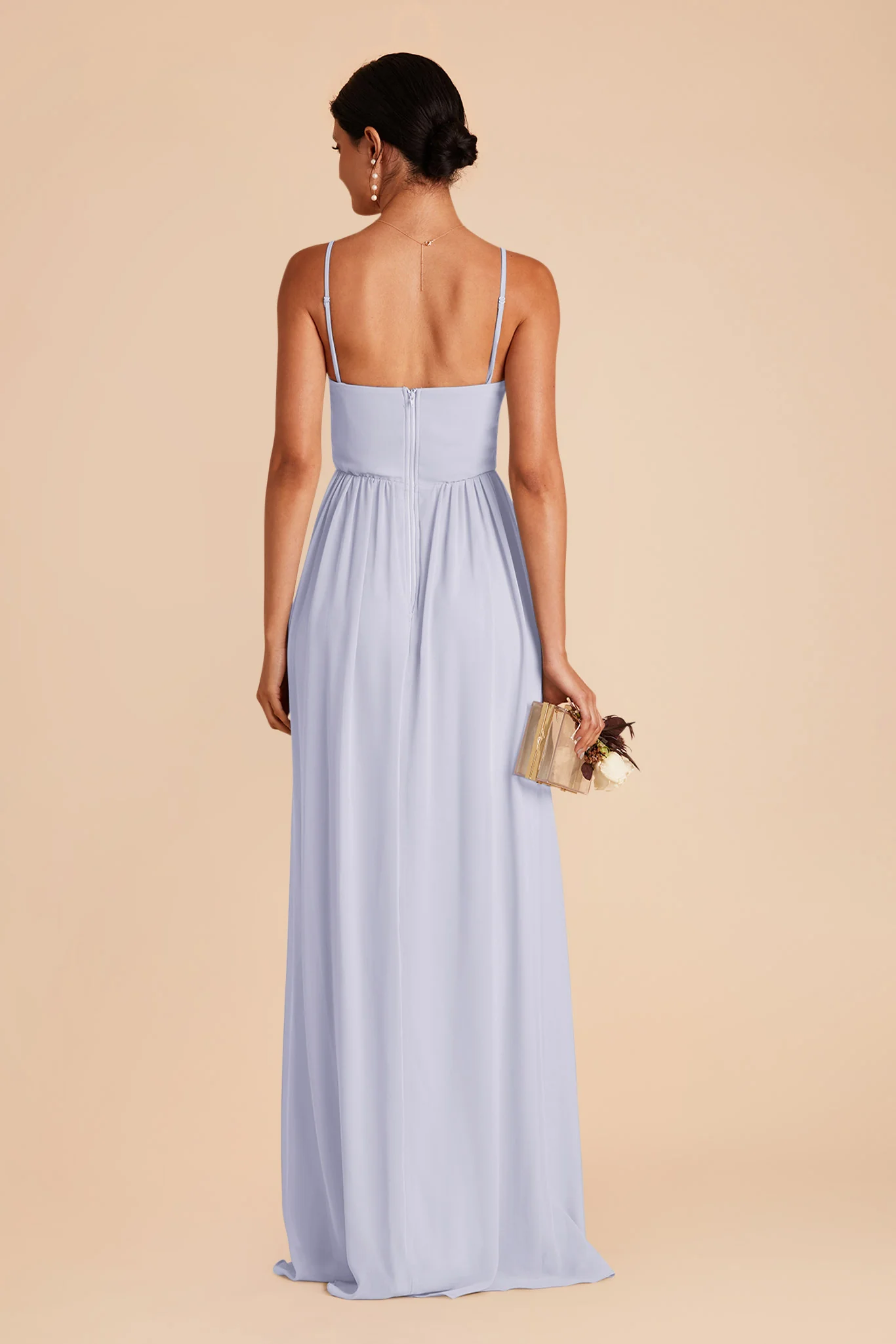 August Chiffon Dress - Periwinkle Blue - Image 5
