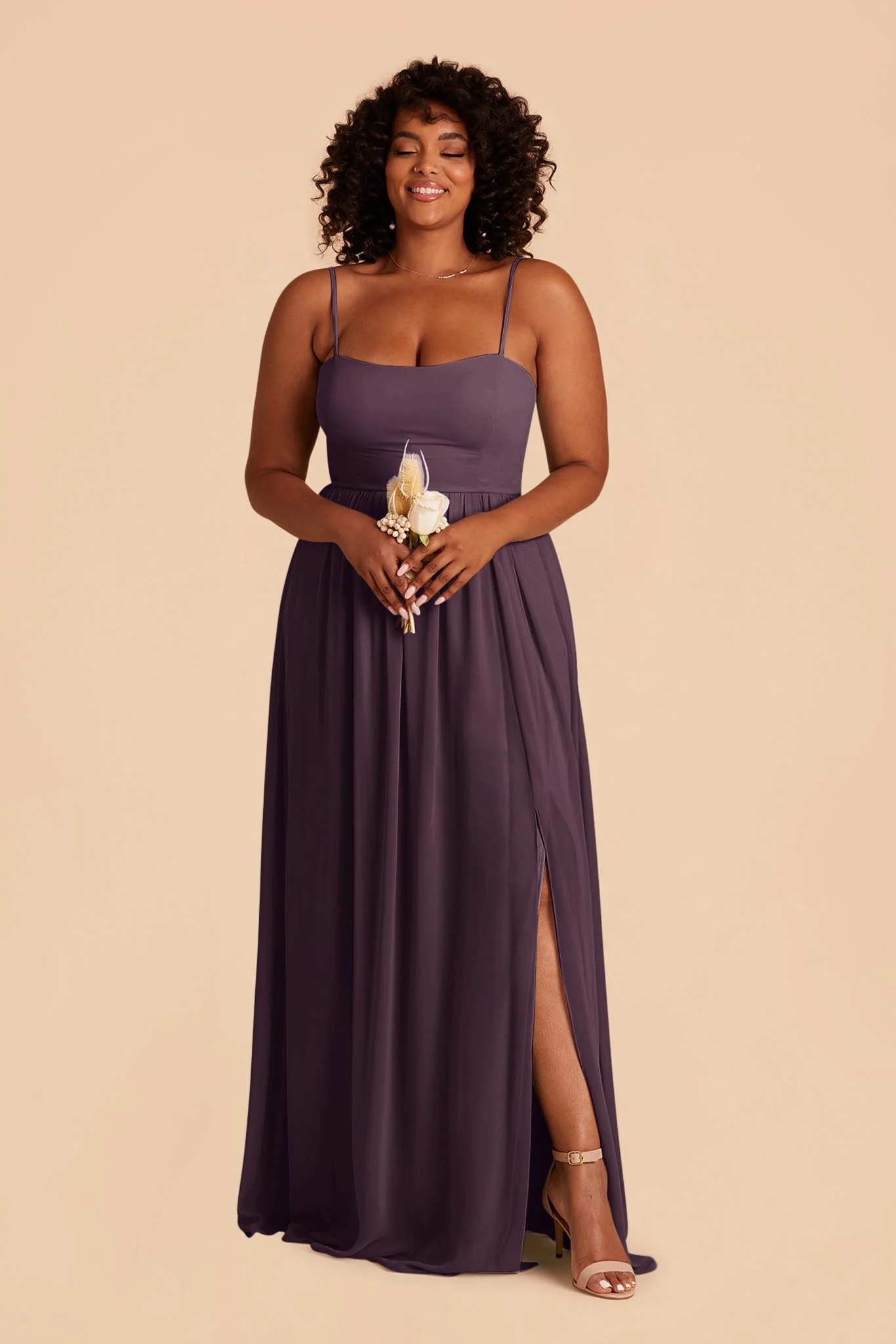 August Chiffon Dress - Plum - Image 2