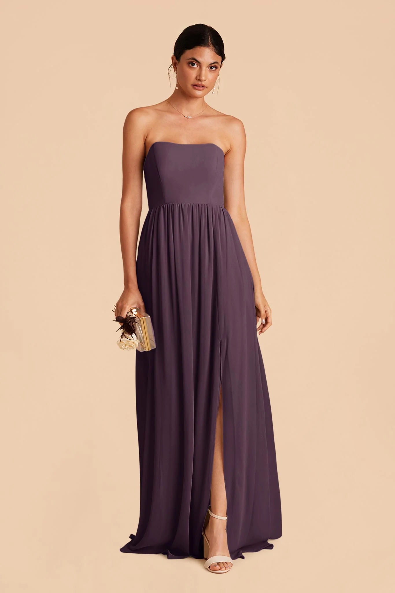 August Chiffon Dress - Plum - Image 3