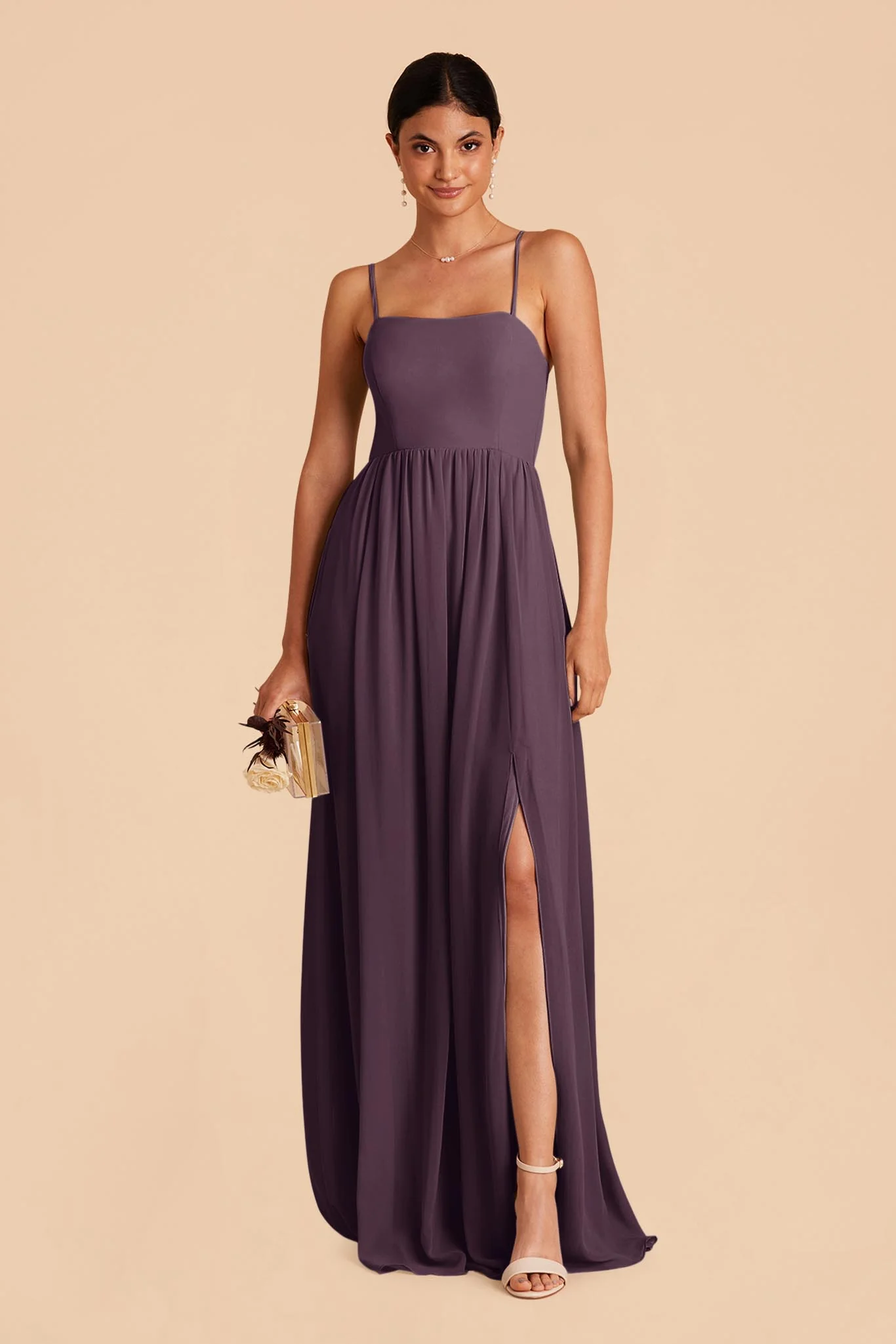 August Chiffon Dress - Plum - Image 4