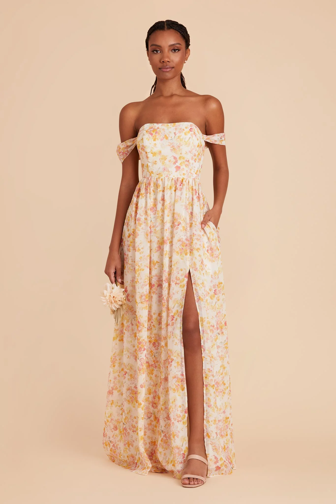 August Chiffon Dress - Pressed Floral