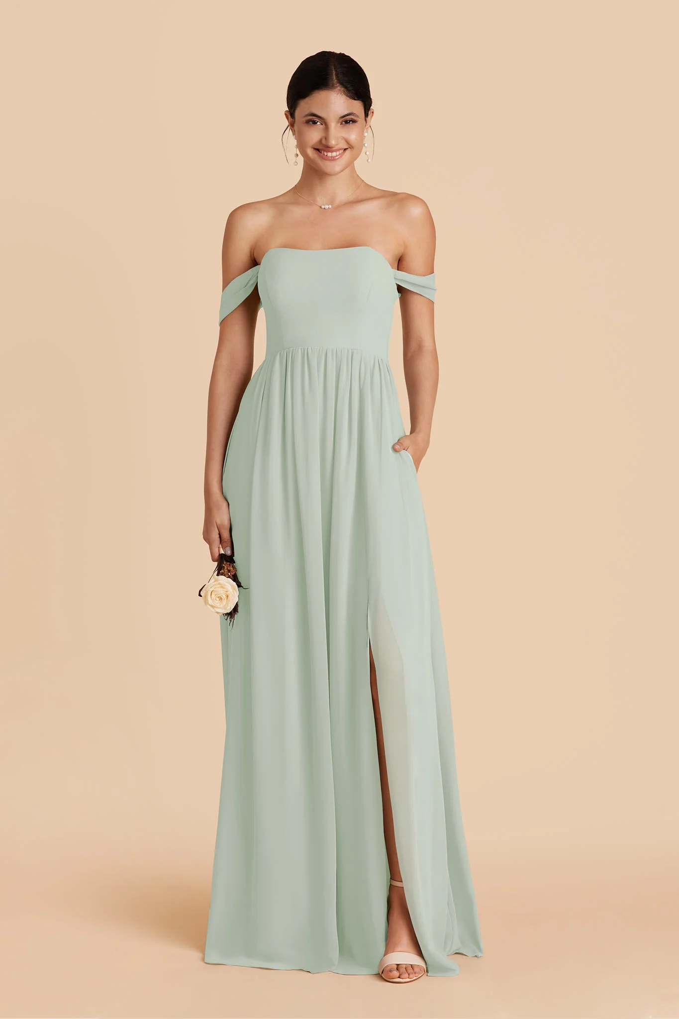 August Chiffon Dress - Sage