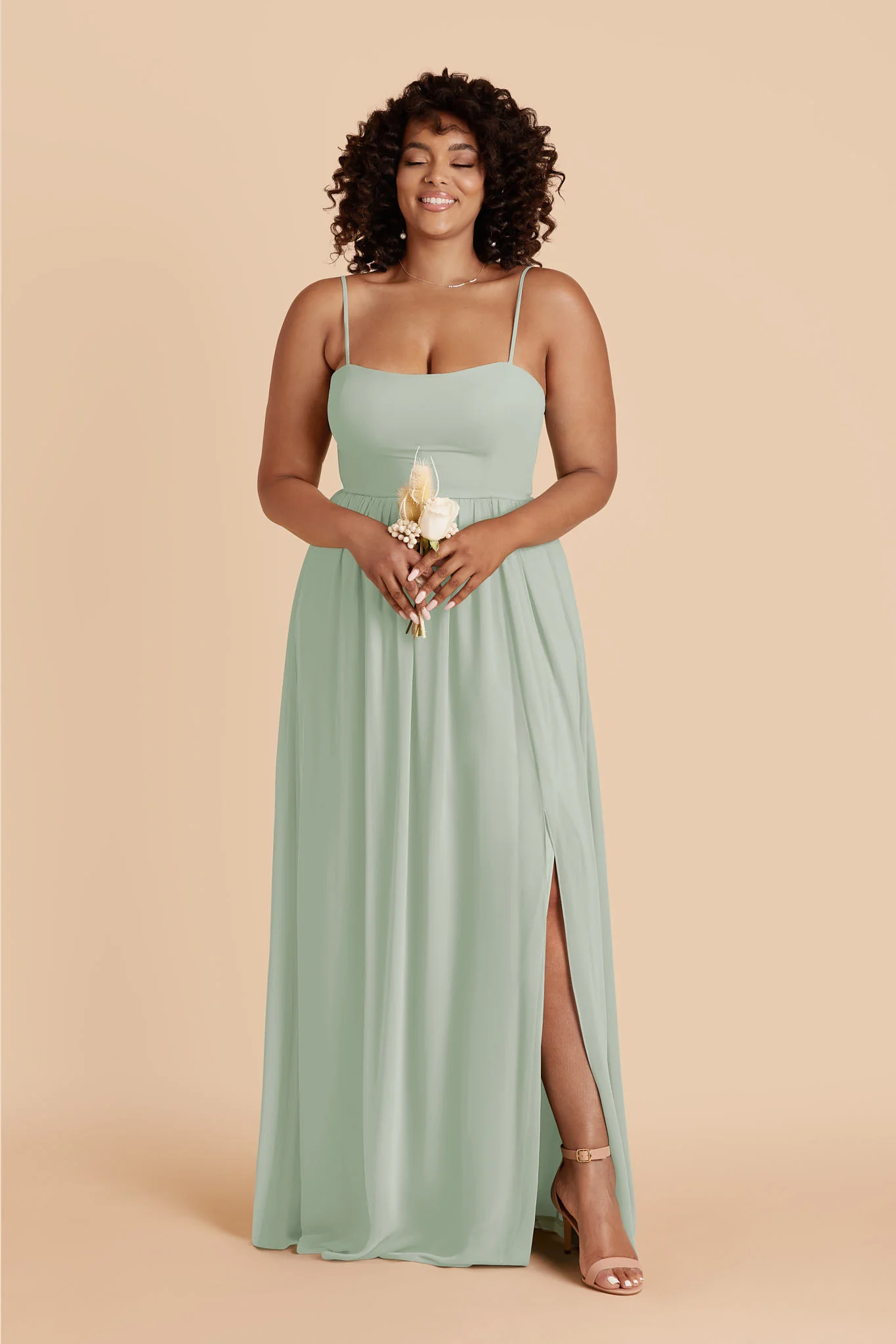 August Chiffon Dress - Sage - Image 5