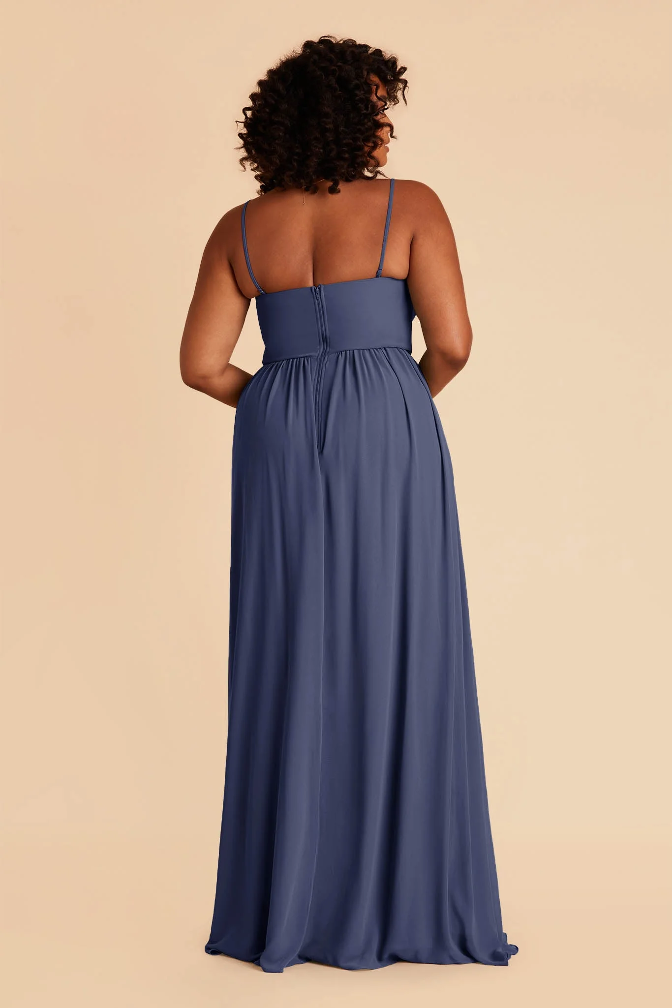 August Chiffon Dress - Slate Blue - Image 8