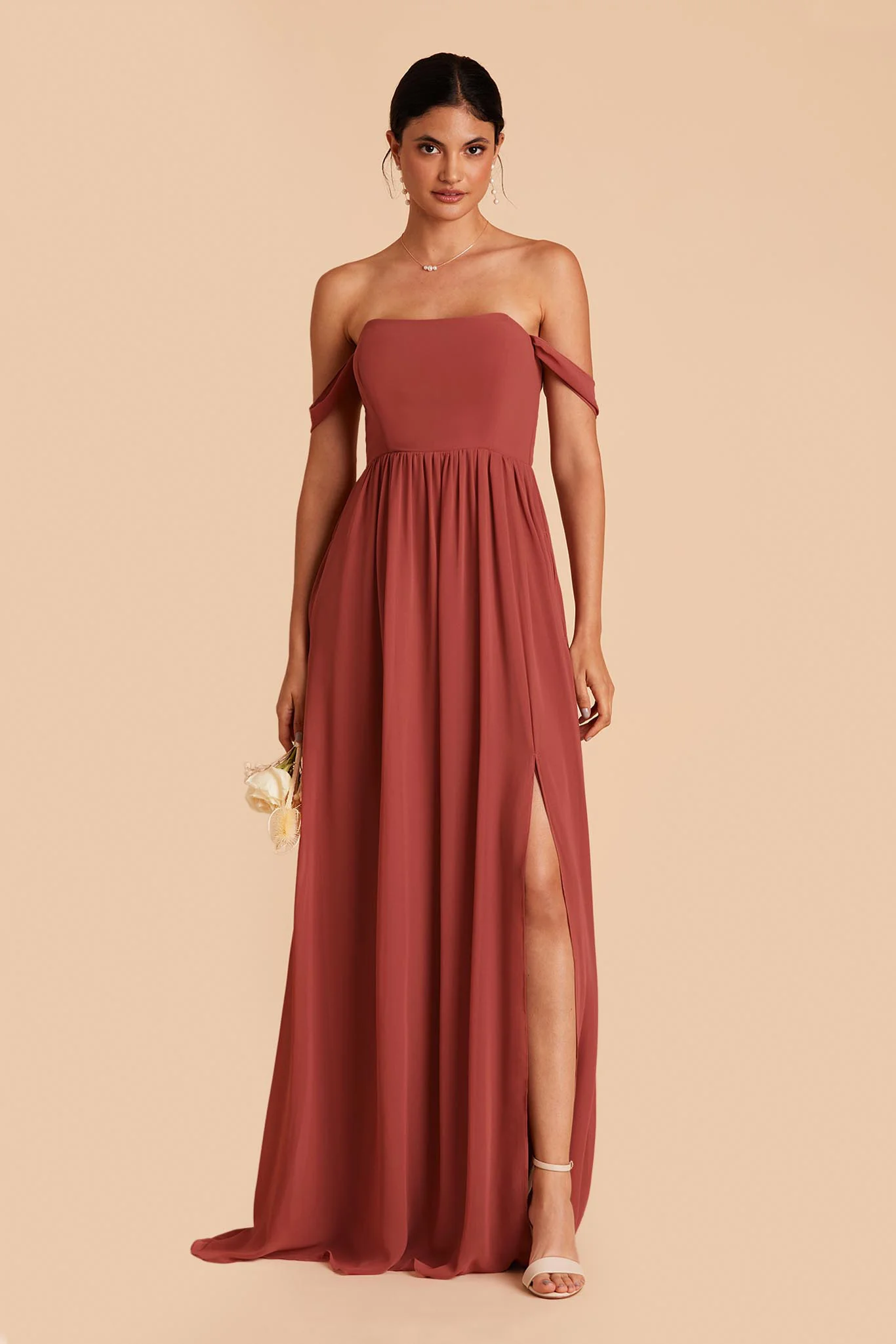 August Chiffon Dress - Spice