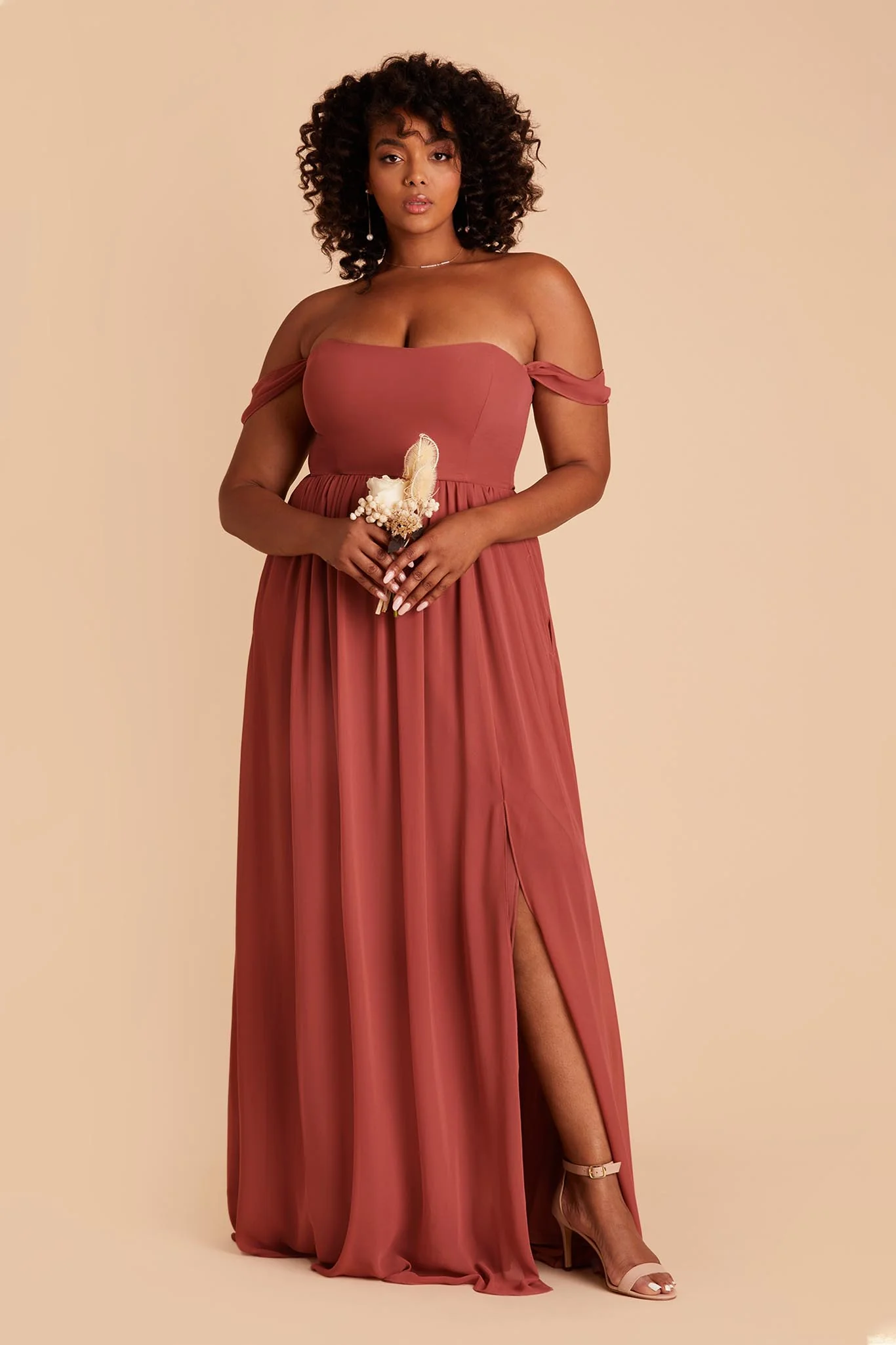 August Chiffon Dress - Spice - Image 6