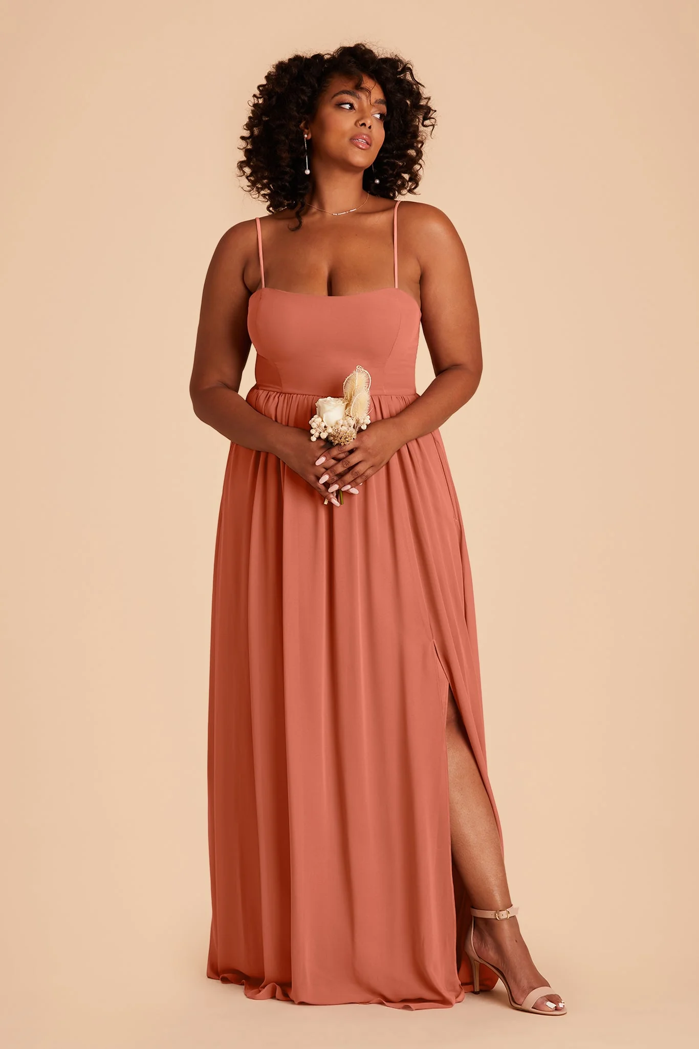 August Chiffon Dress - Terracotta - Image 11