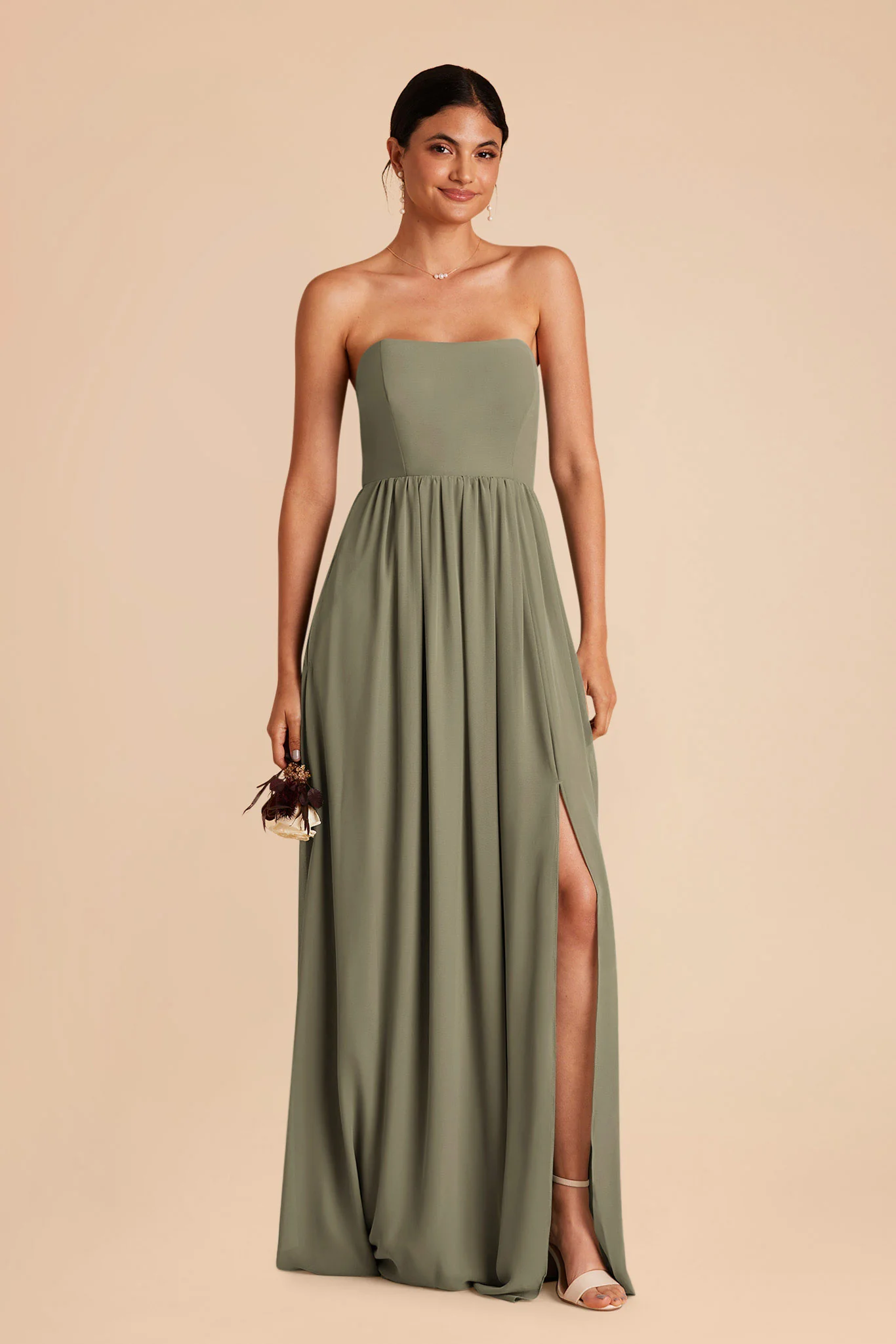 August Chiffon Dress - Thyme