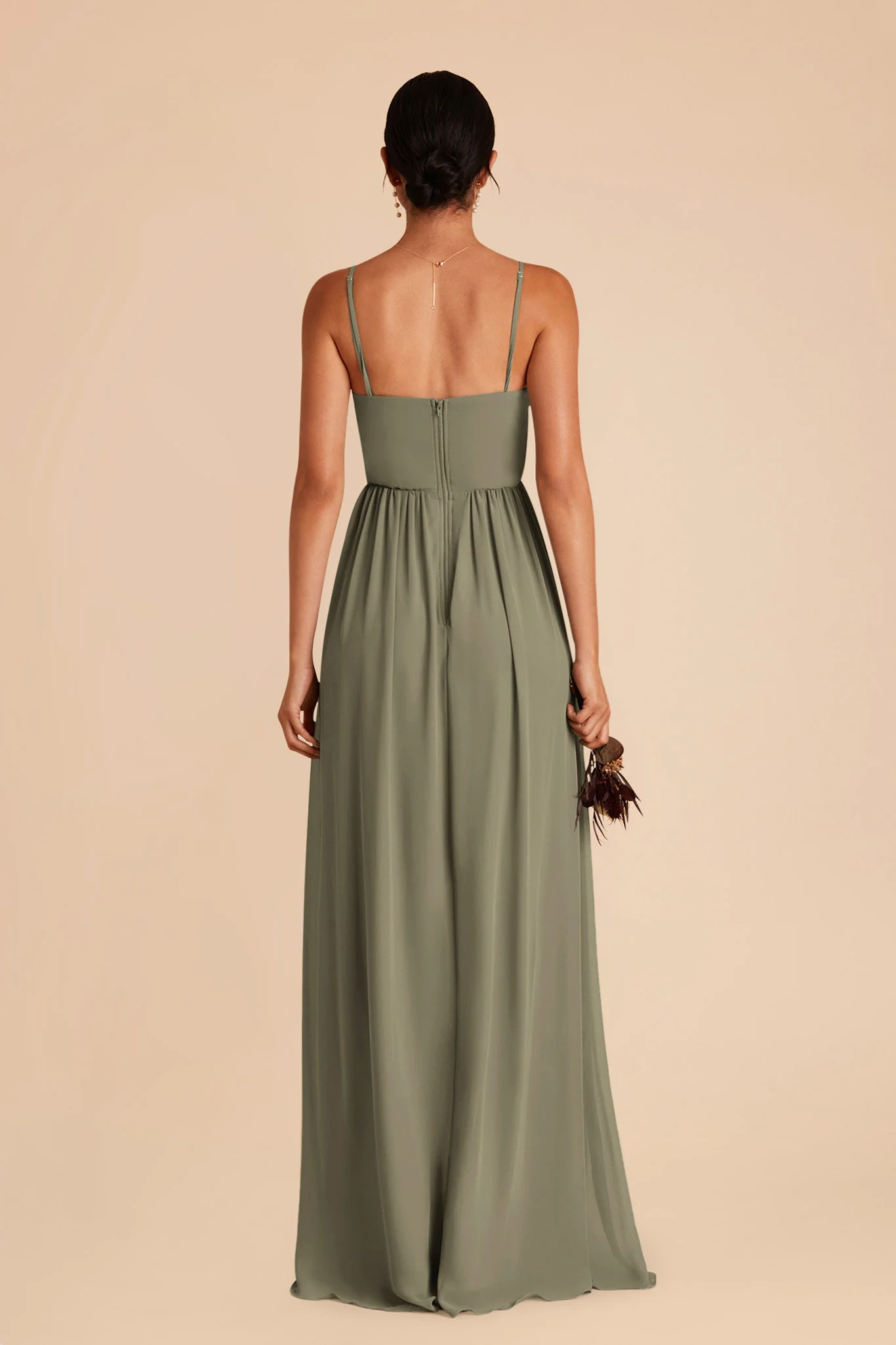 August Chiffon Dress - Thyme - Image 5