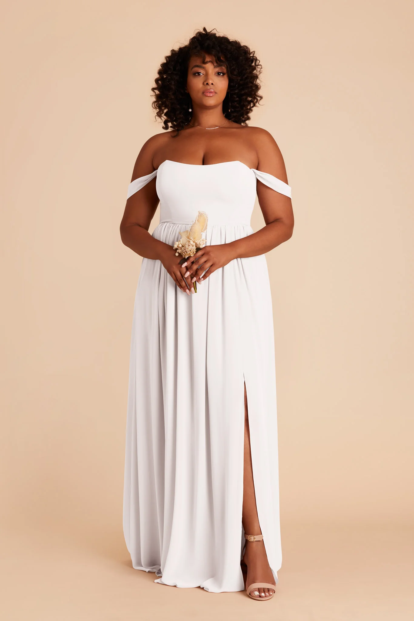 August Chiffon Dress - White