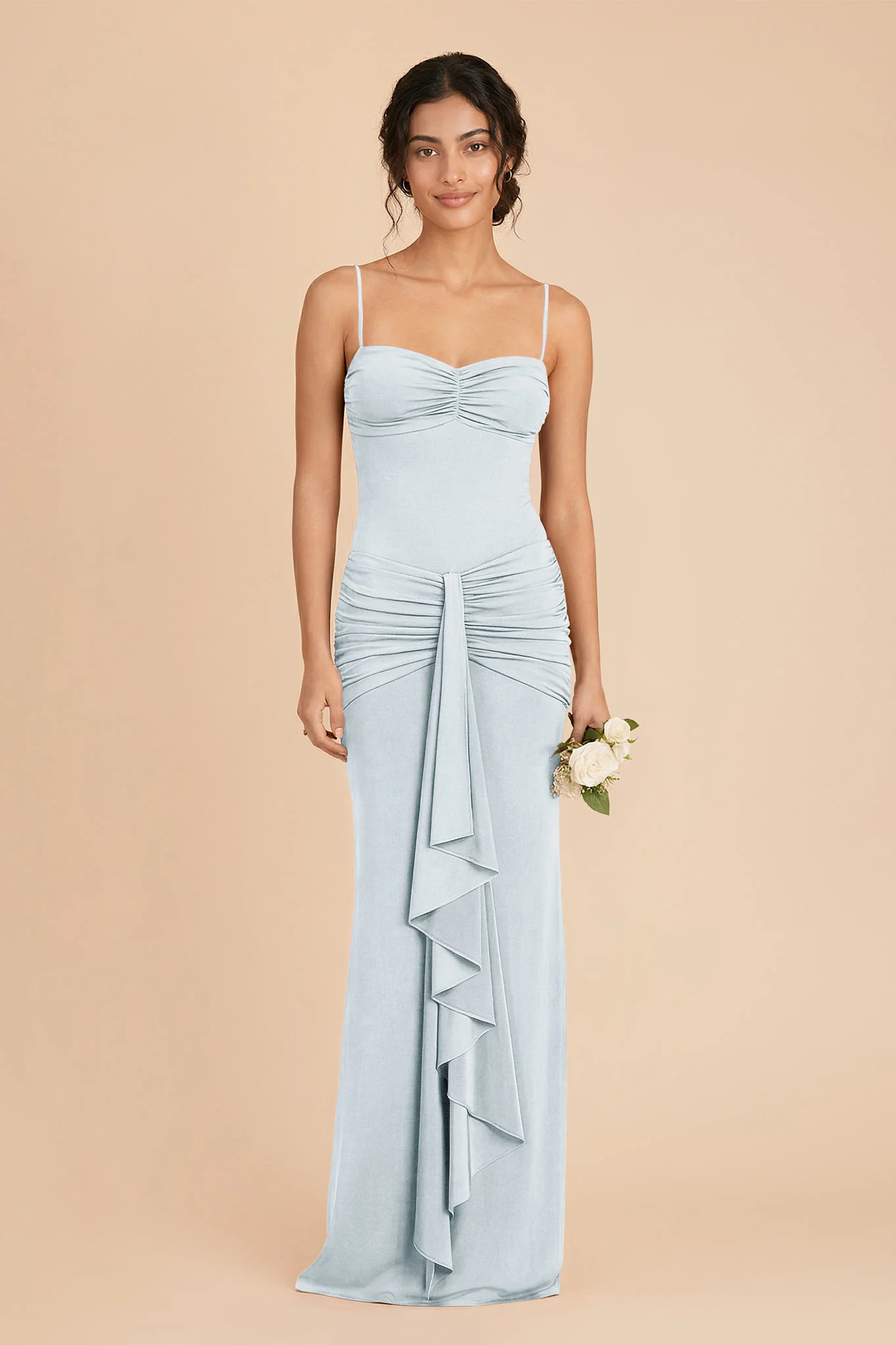 Bella Luxe Stretch Knit Dress - Mist Blue
