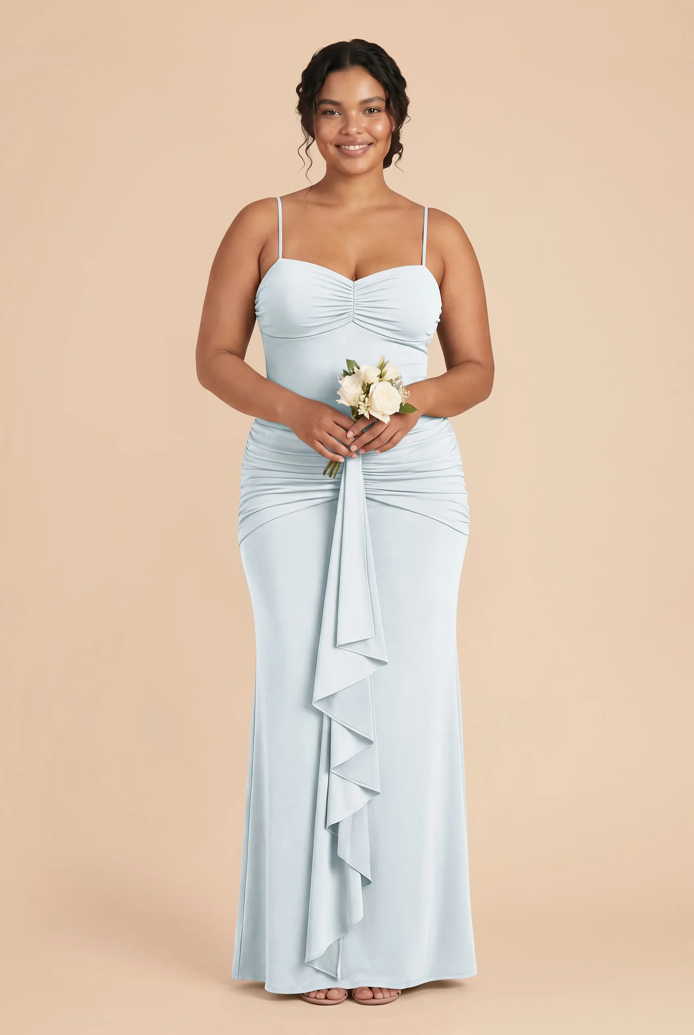 Bella Luxe Stretch Knit Dress - Mist Blue - Image 2
