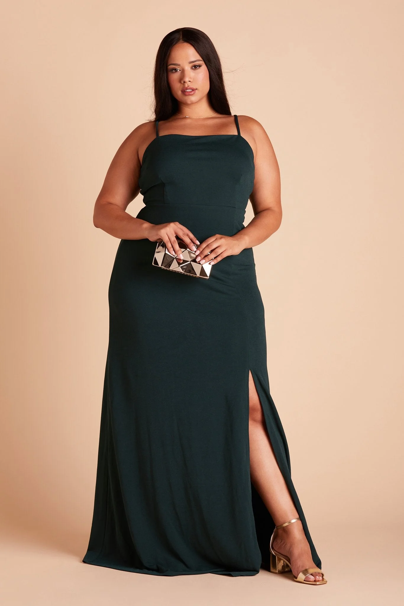 Benny Crepe Dress - Emerald - Image 12