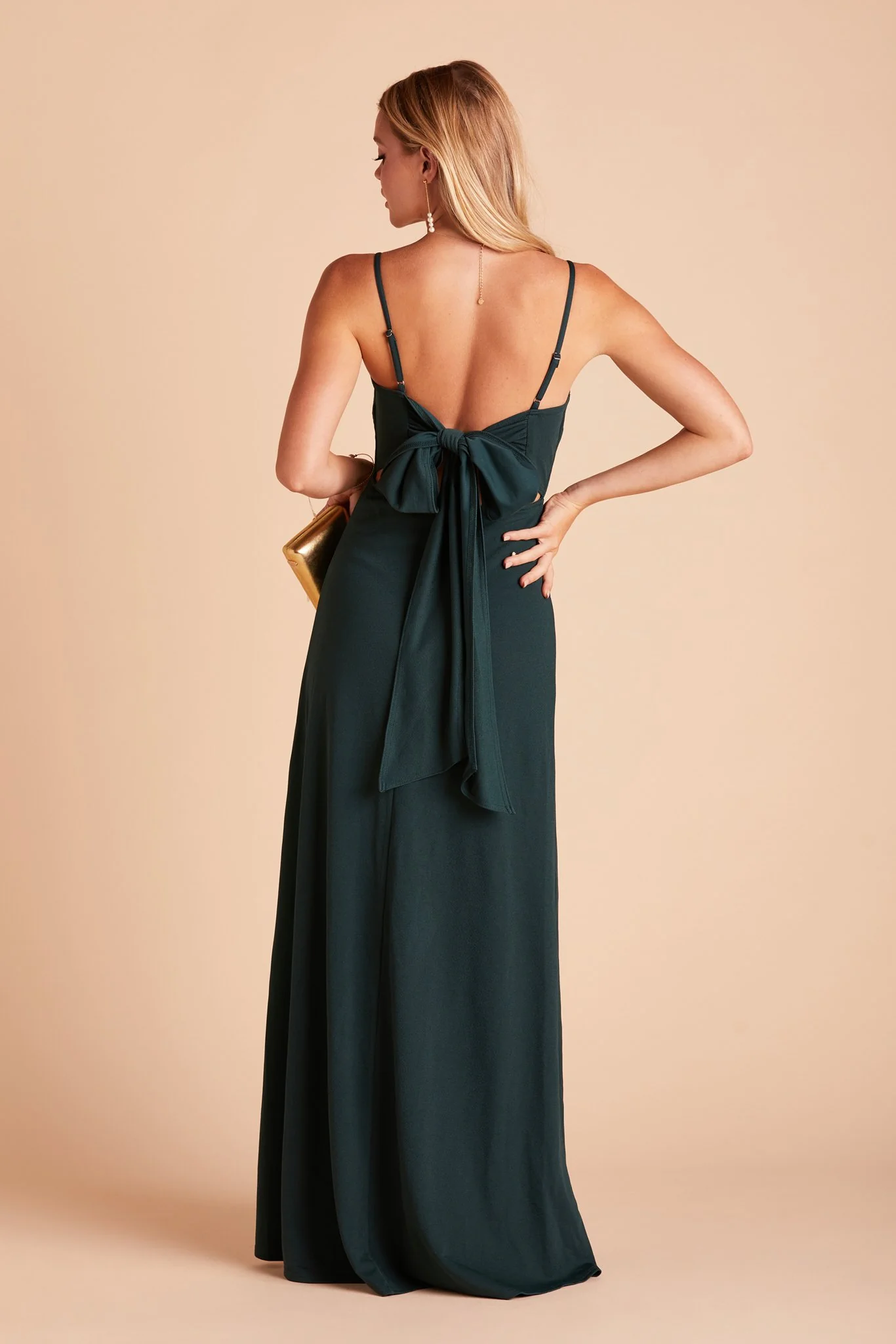 Benny Crepe Dress - Emerald - Image 9