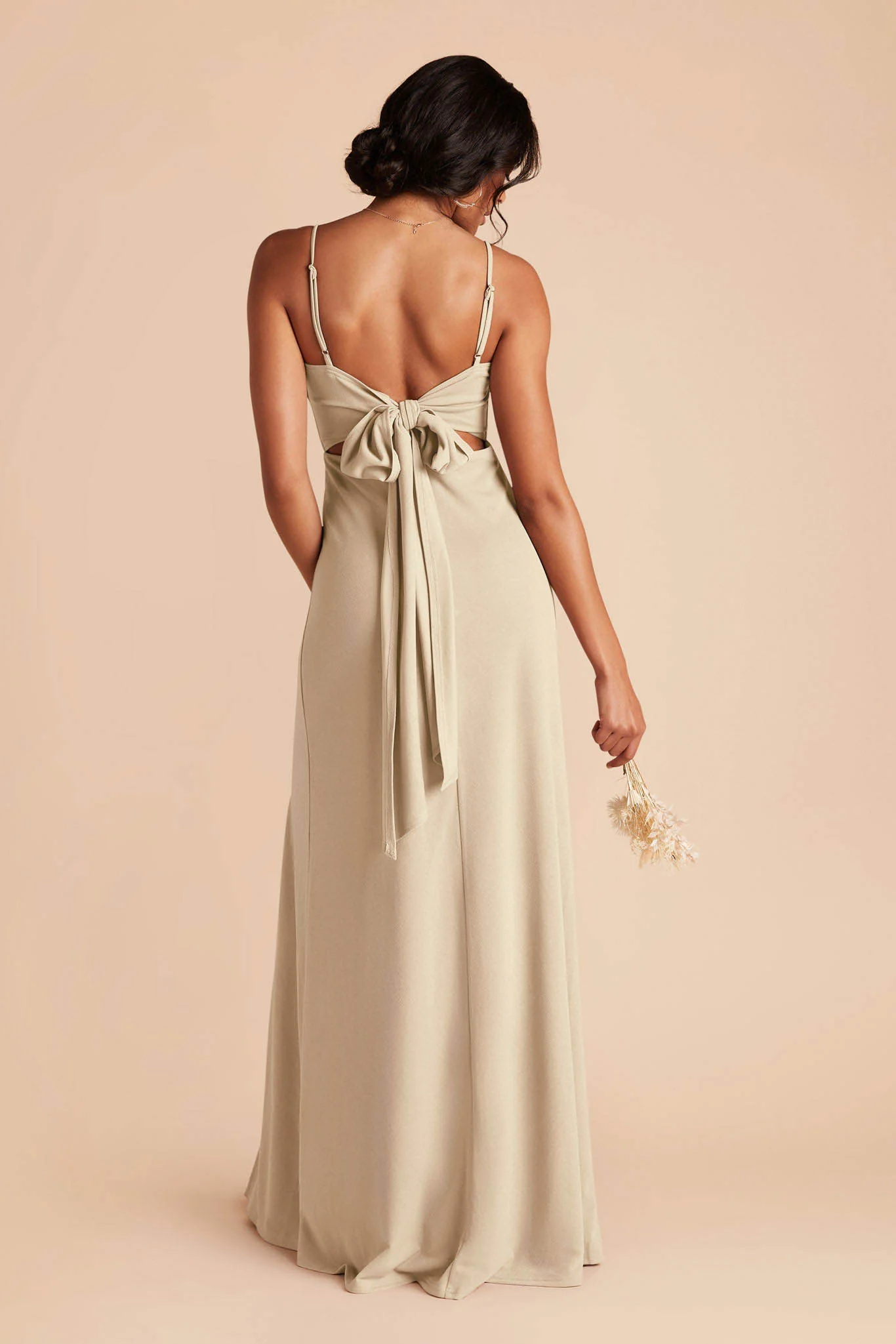 Benny Crepe Dress - Neutral Champagne - Image 6