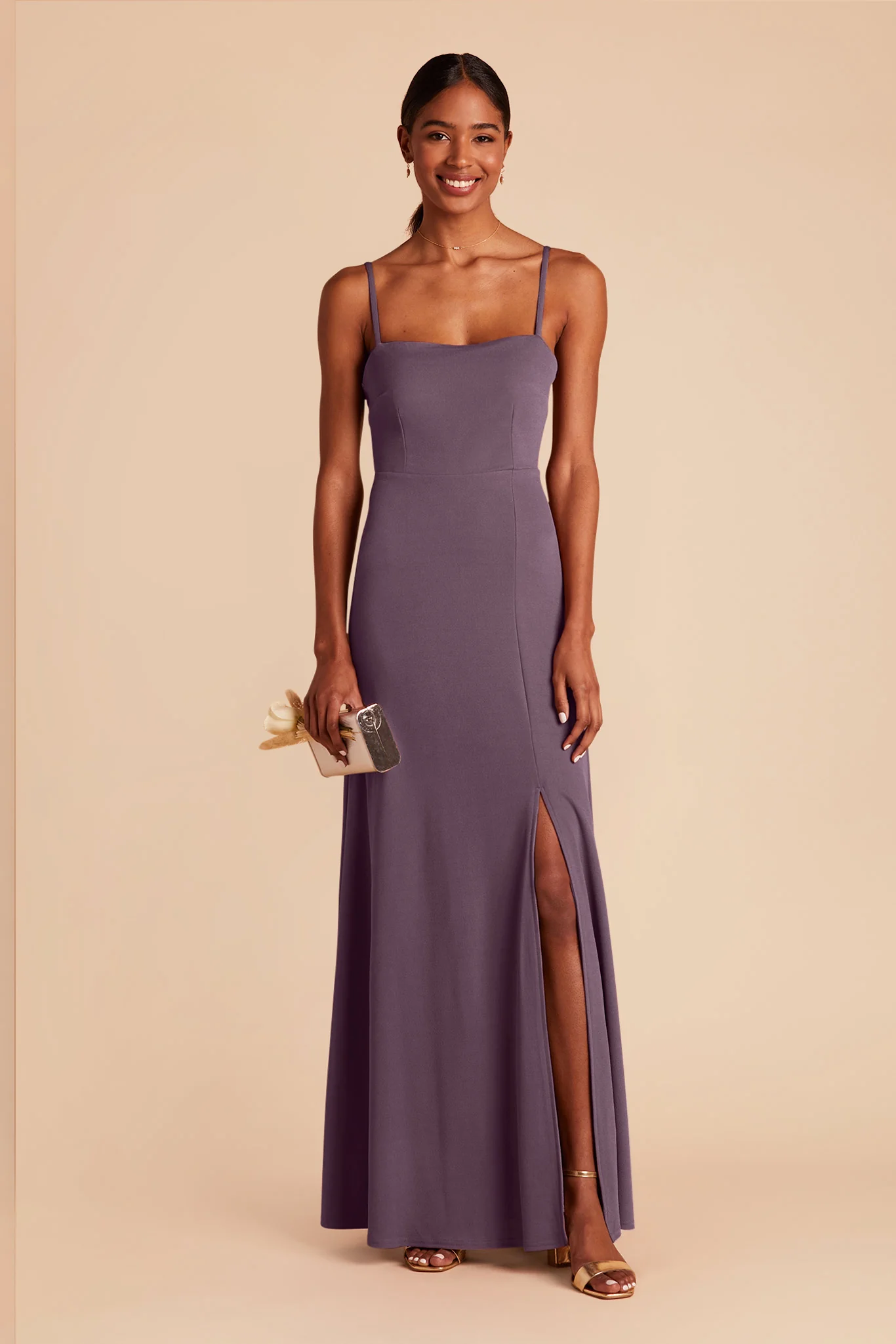 Benny Crepe Dress - Plum - Image 3