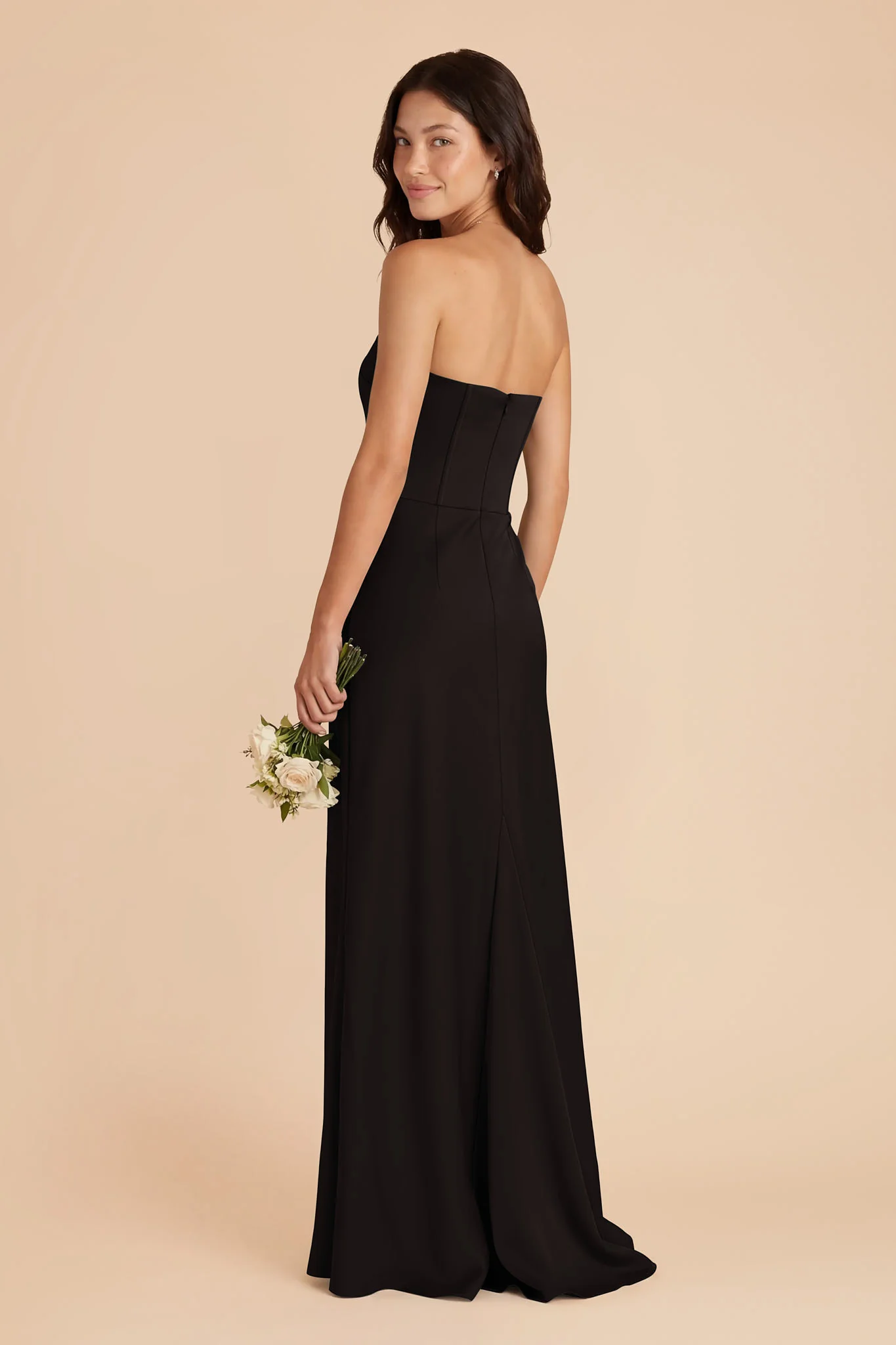 Billie Matte Satin Dress - Black - Image 3