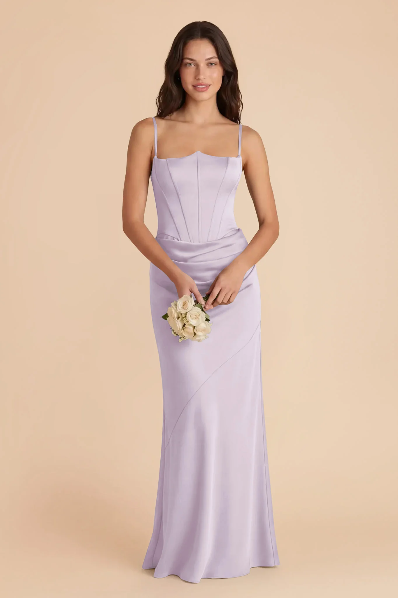 Billie Matte Satin Dress - Dusty Lilac - Image 2