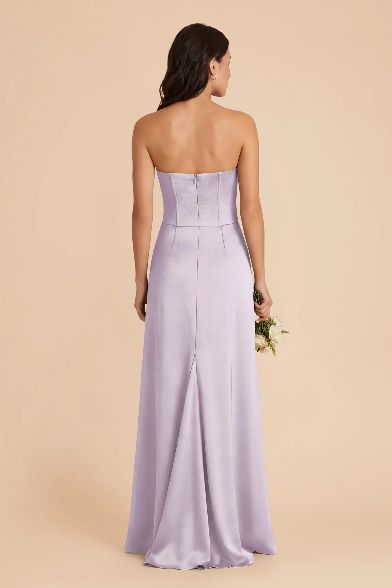 Billie Matte Satin Dress - Dusty Lilac - Image 4