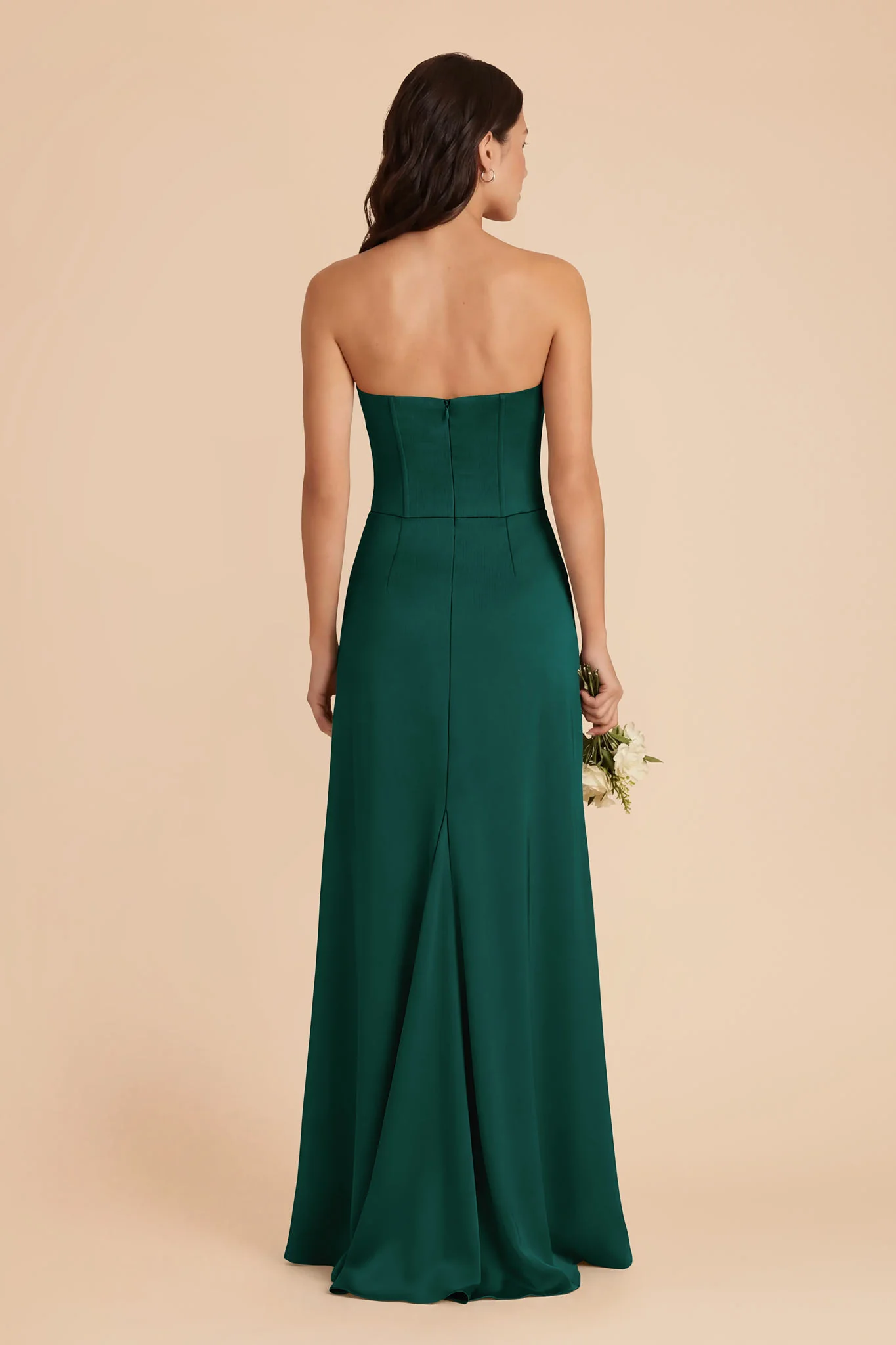 Billie Matte Satin Dress - Emerald - Image 4