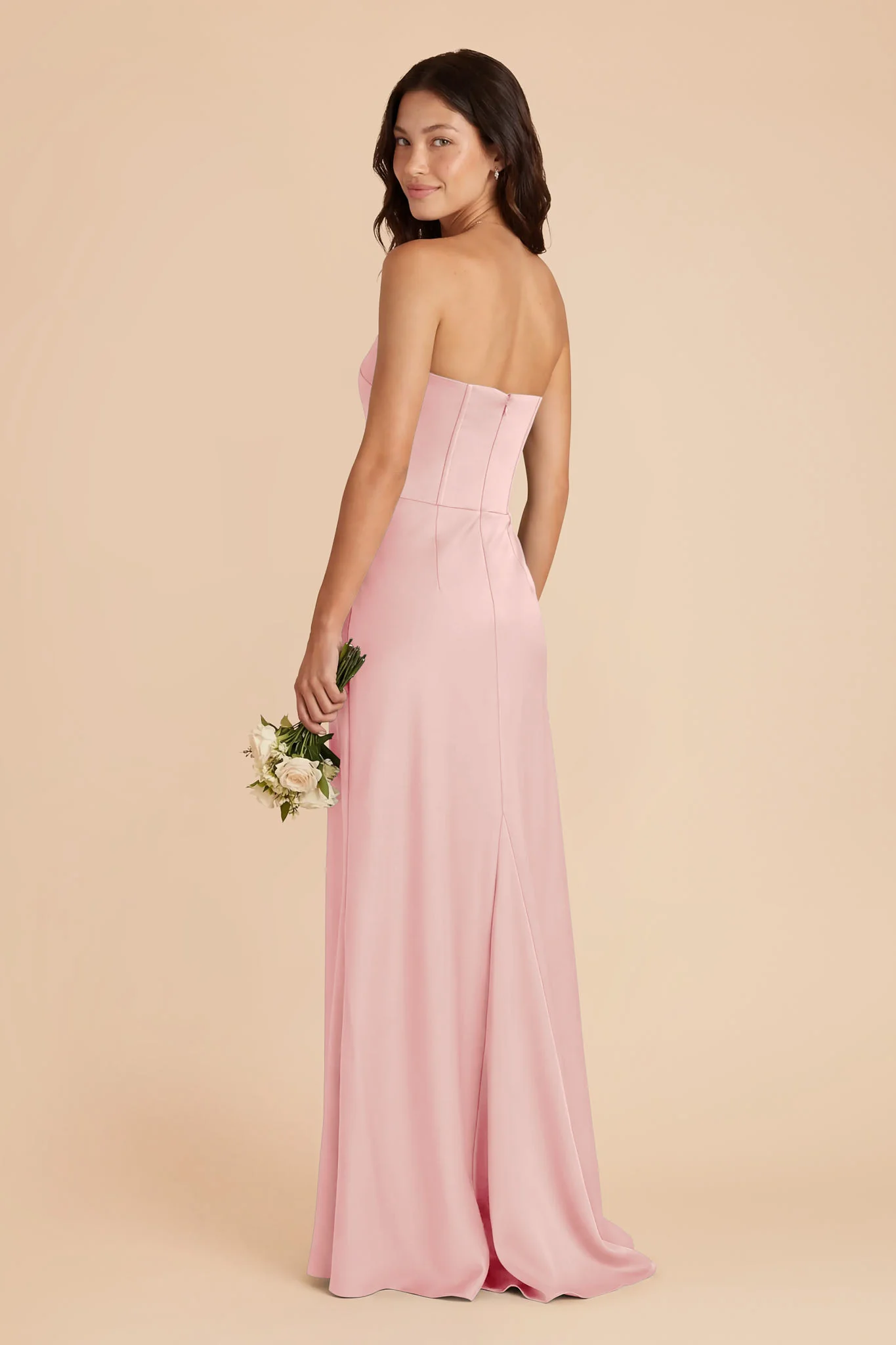 Billie Matte Satin Dress - Fondant Pink - Image 3