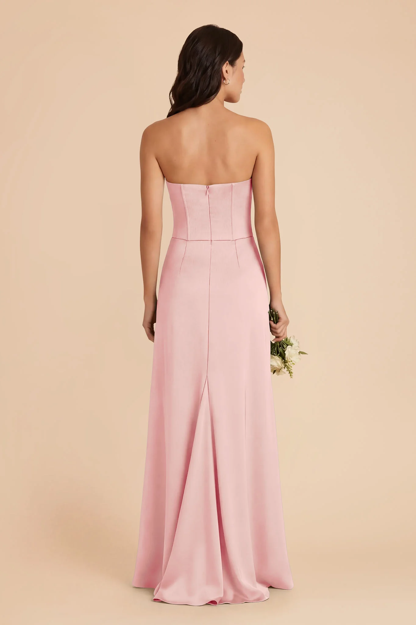 Billie Matte Satin Dress - Fondant Pink - Image 4