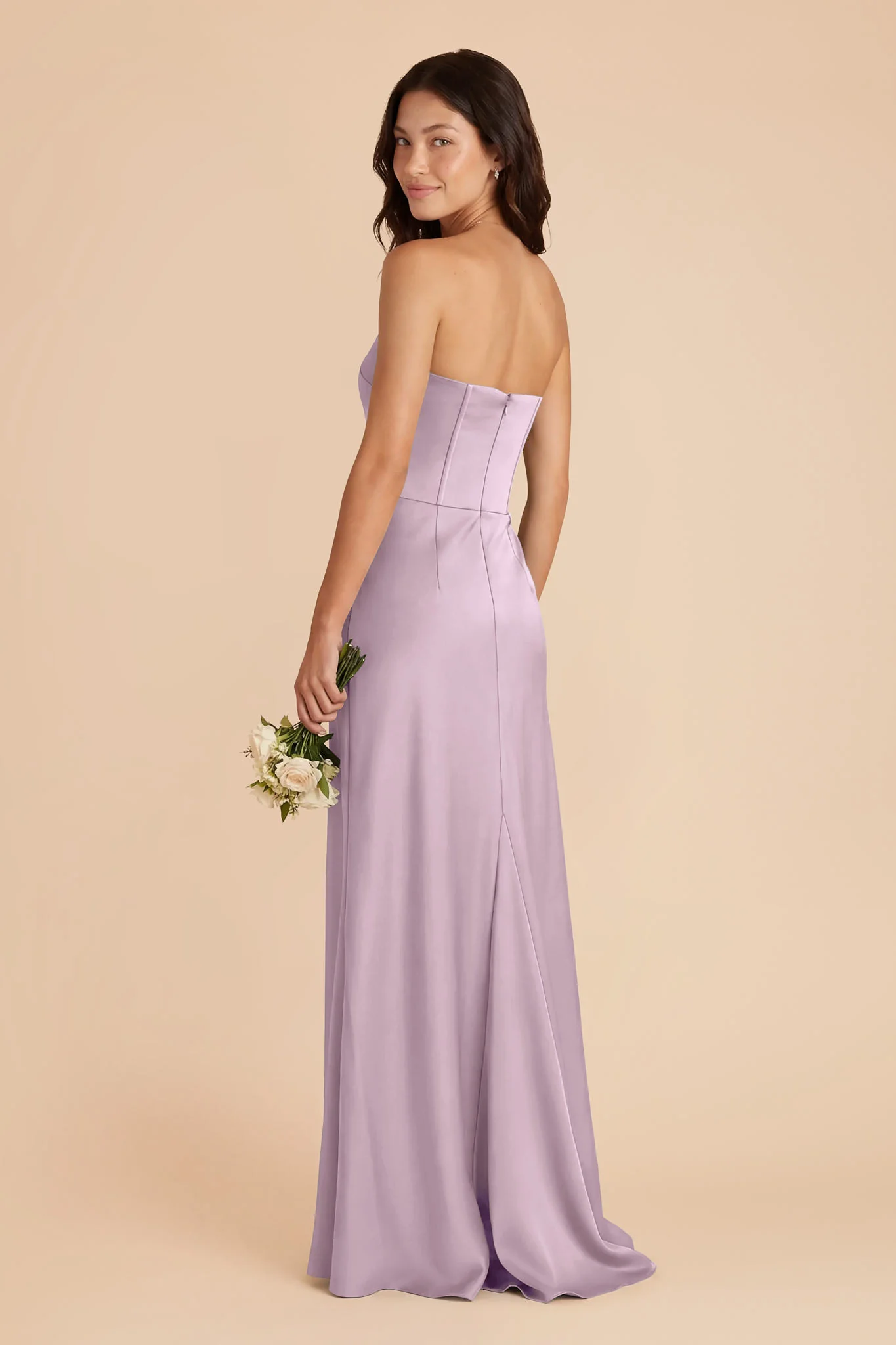 Billie Matte Satin Dress - Lavender - Image 3