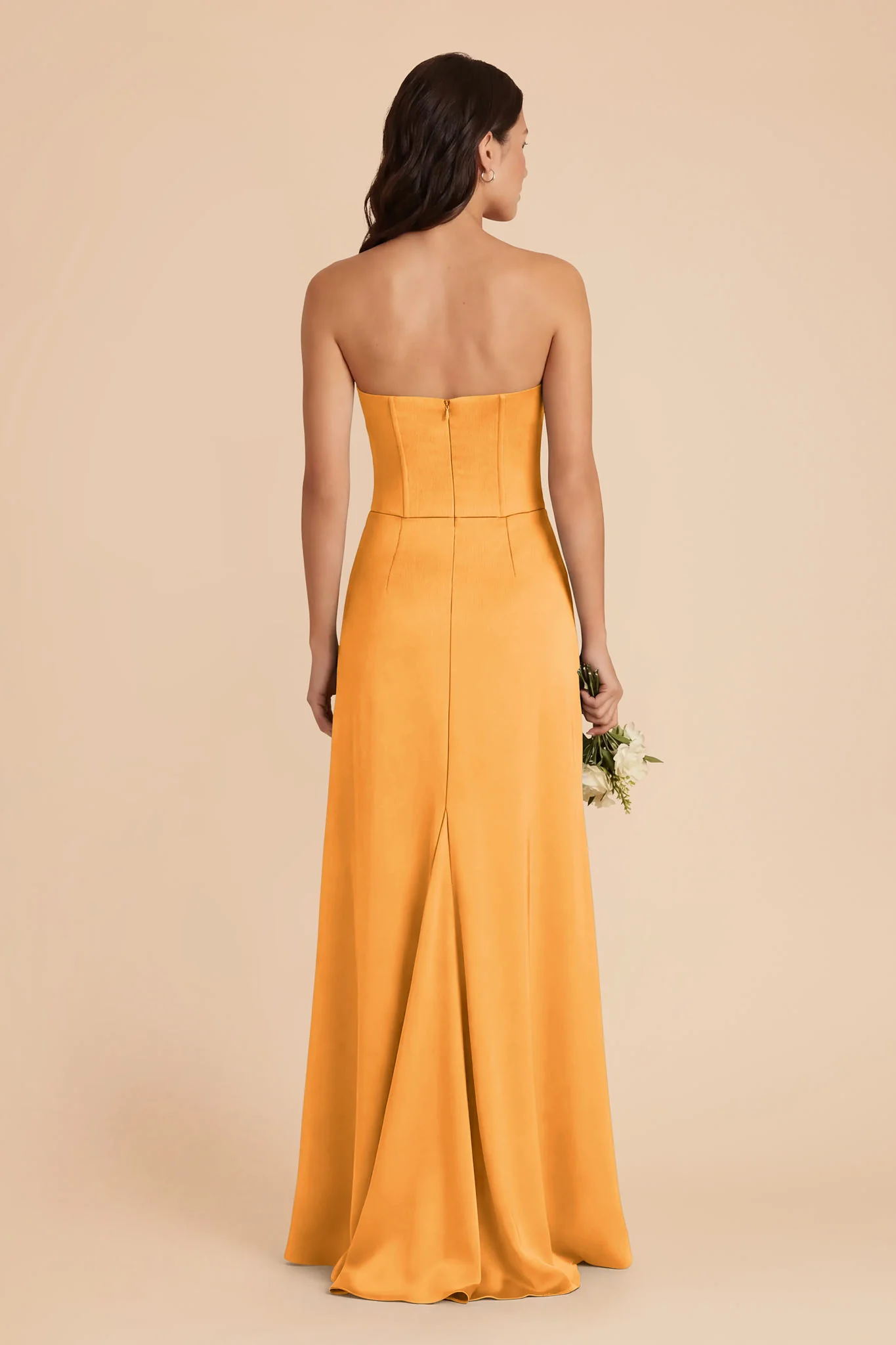 Billie Matte Satin Dress - Mango - Image 4