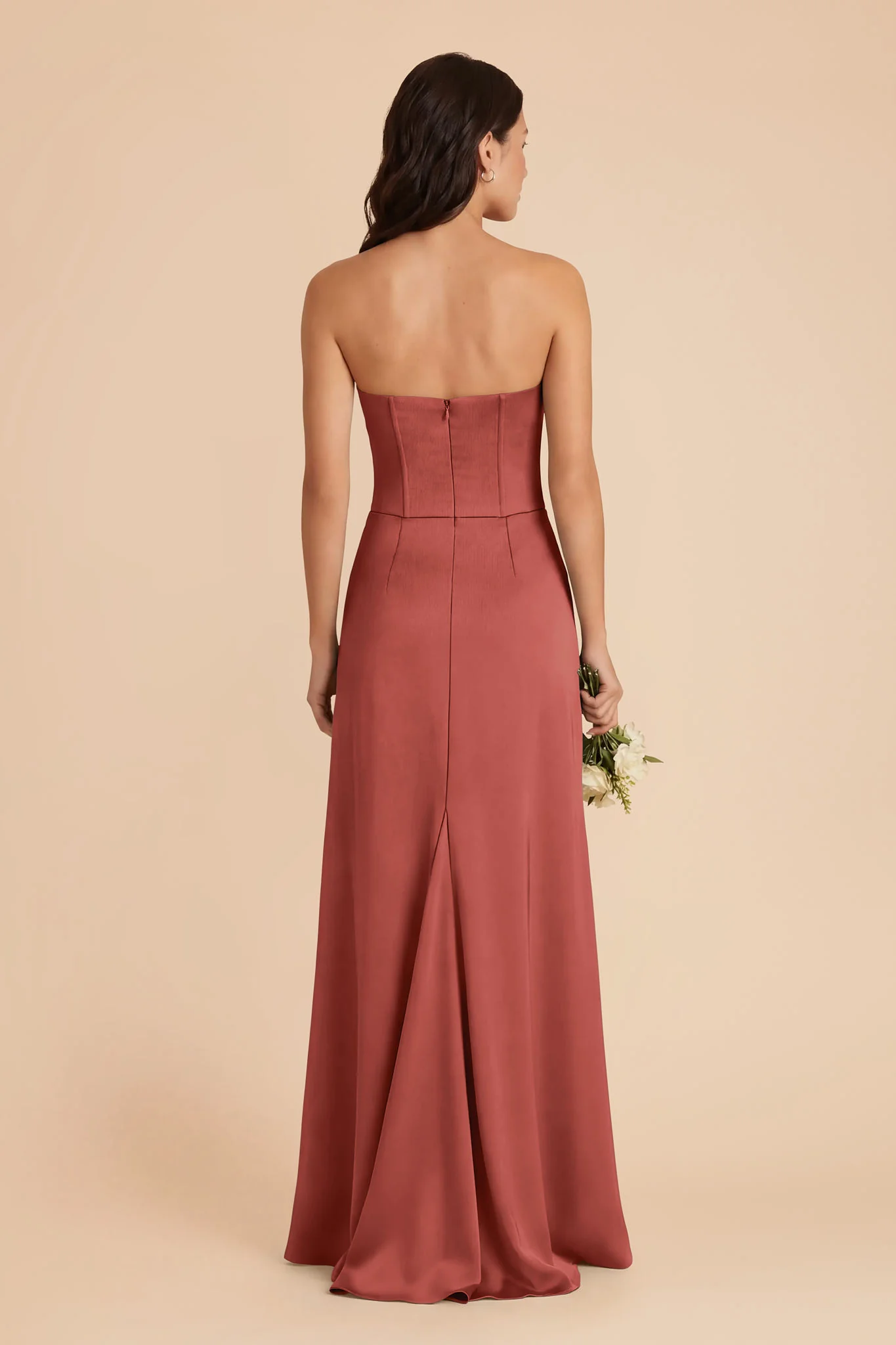 Billie Matte Satin Dress - Spice - Image 4