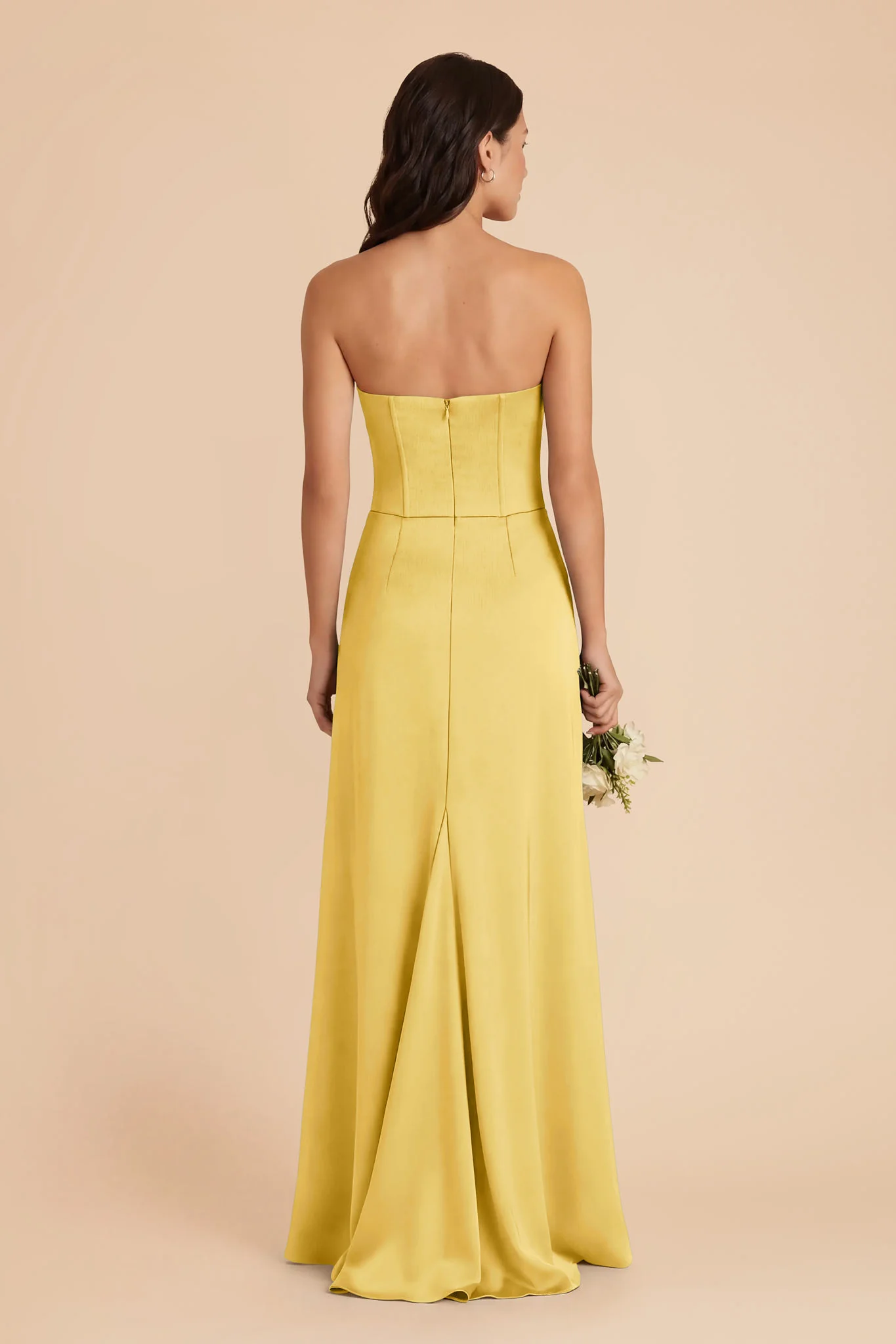 Billie Matte Satin Dress - Sunflower Yellow - Image 4