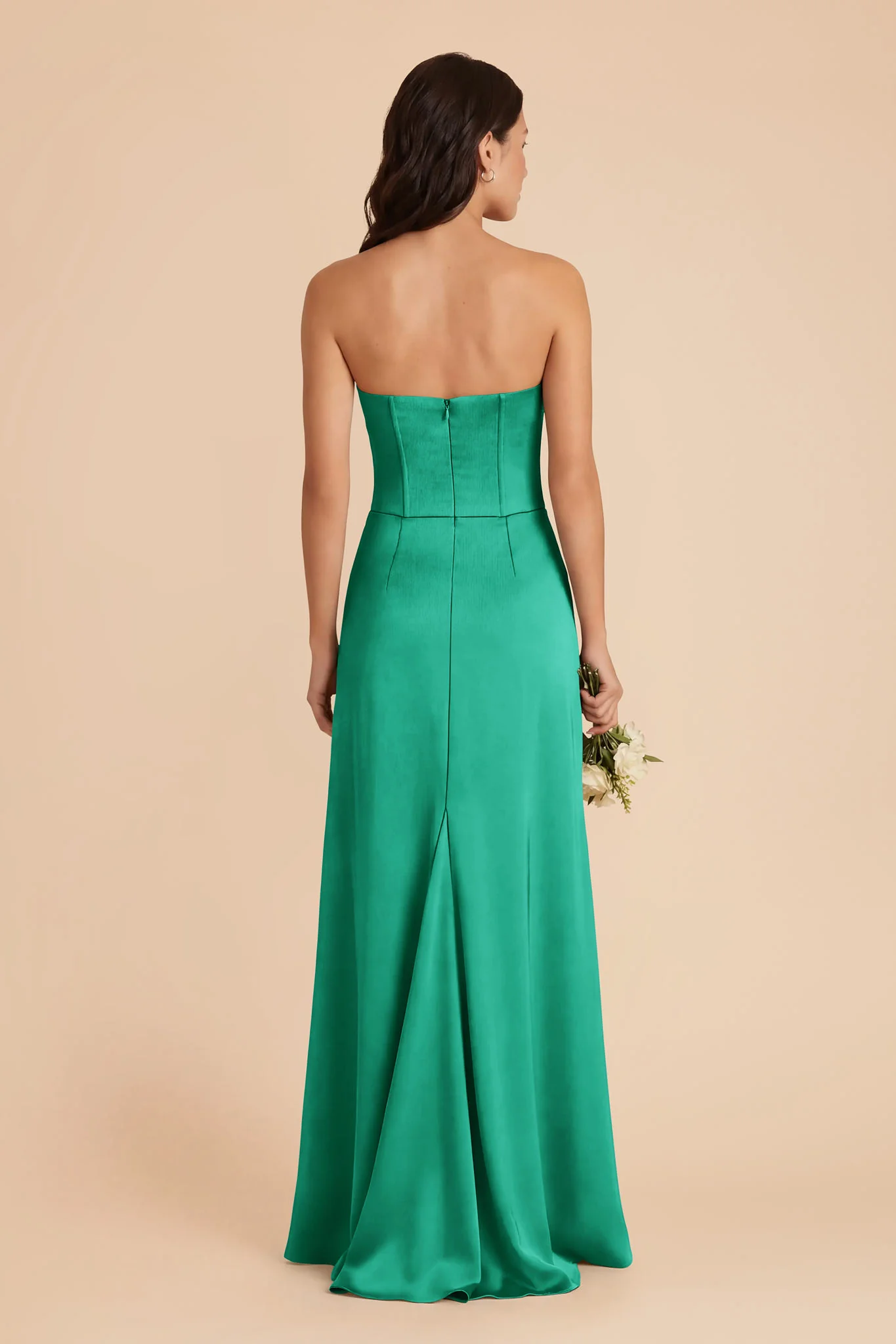 Billie Matte Satin Dress - Turquoise - Image 4