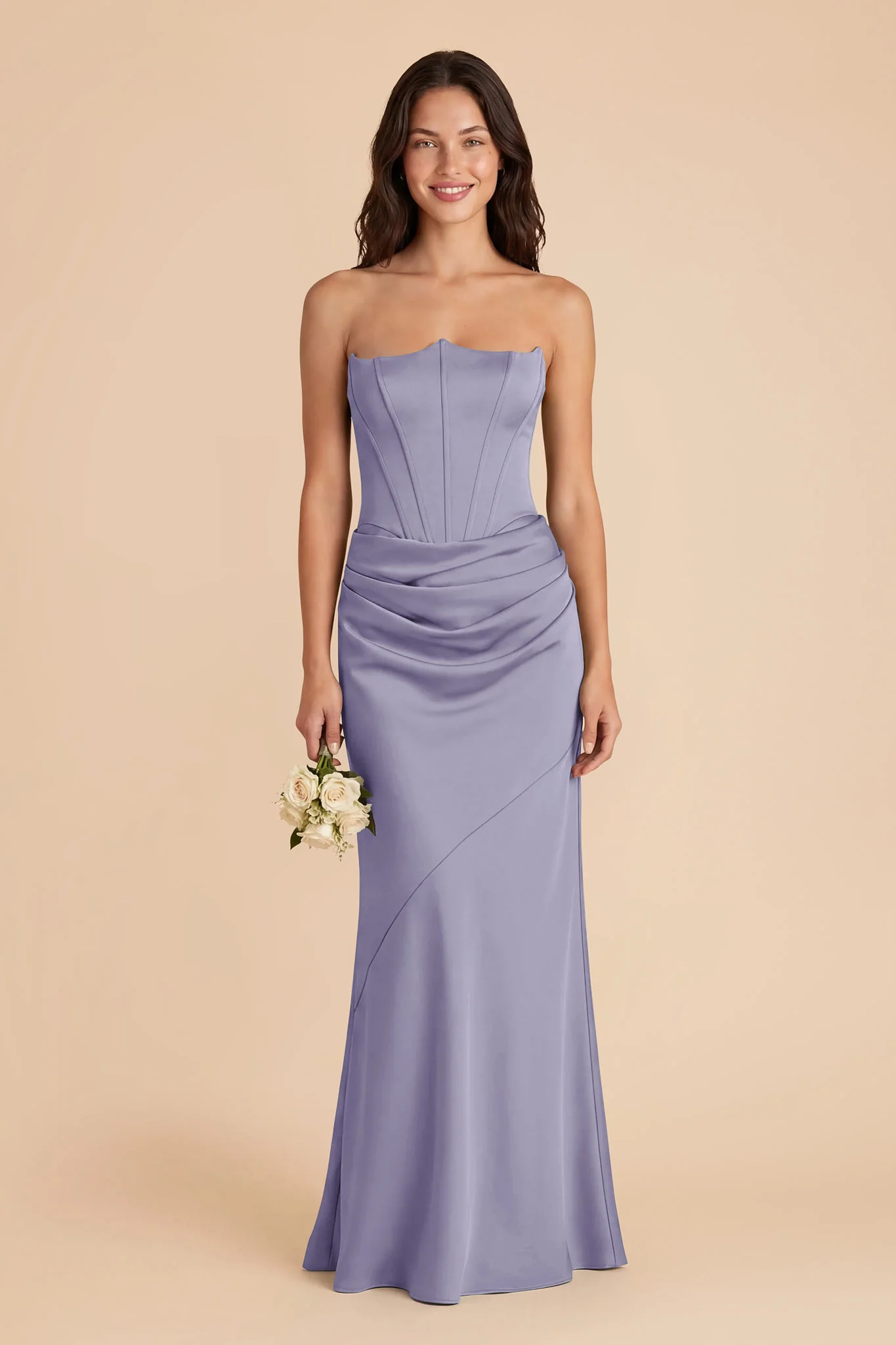 Billie Matte Satin Dress - Wisteria