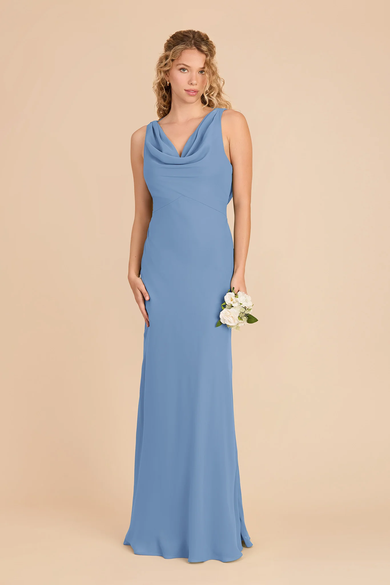 Bonnie Chiffon Dress - Bluebell