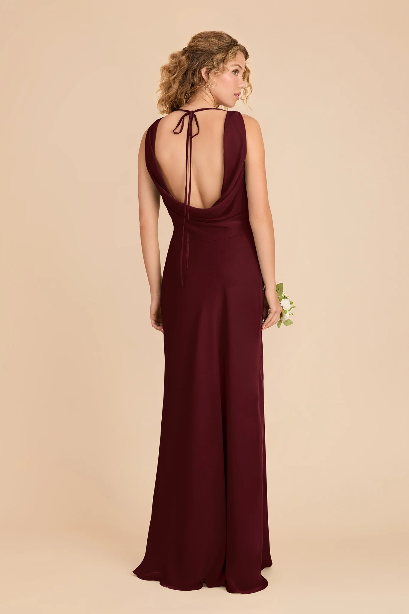Bonnie Chiffon Dress - Cabernet - Image 3