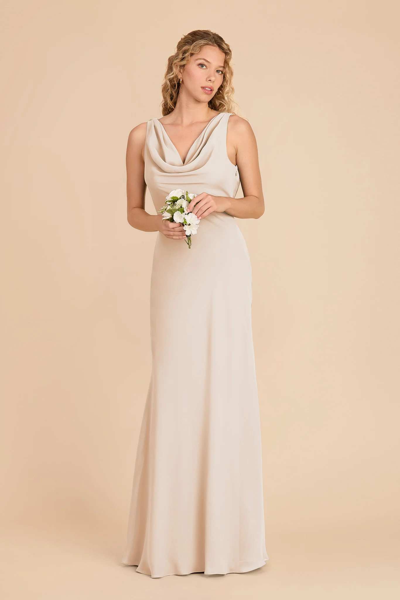 Bonnie Chiffon Dress - Champagne - Image 2