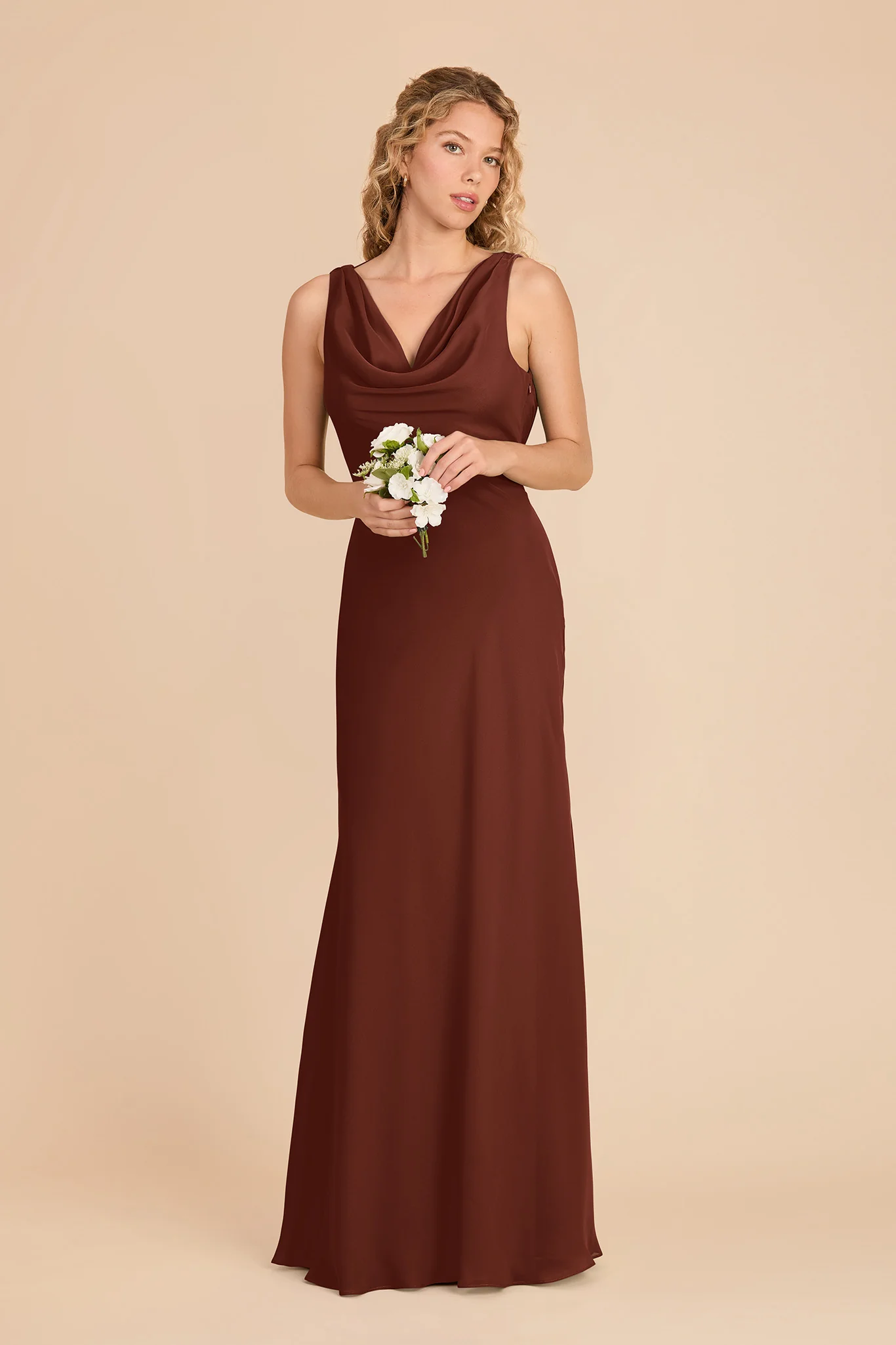 Bonnie Chiffon Dress - Cognac - Image 2