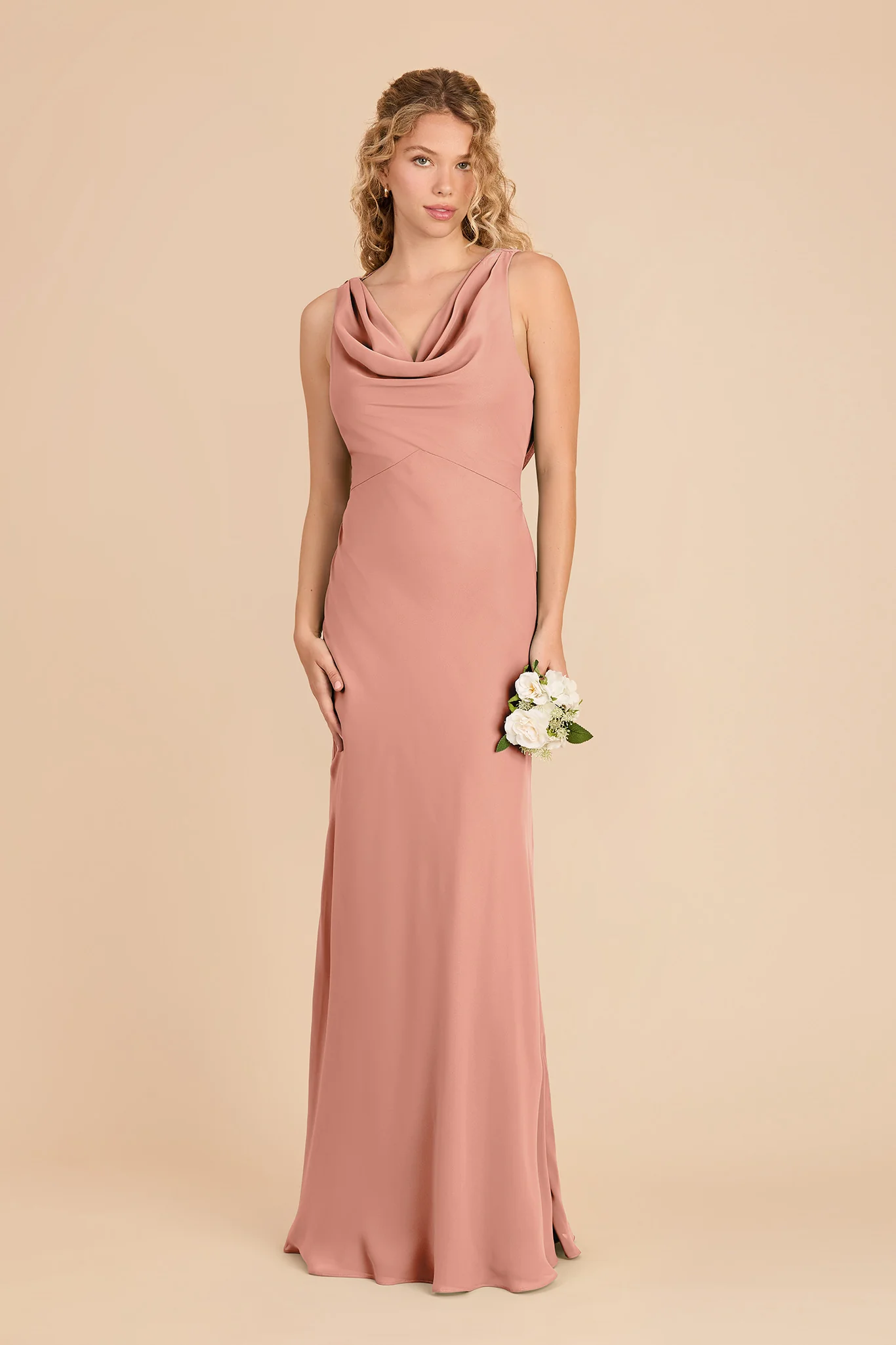 Bonnie Chiffon Dress - Dusty Rose