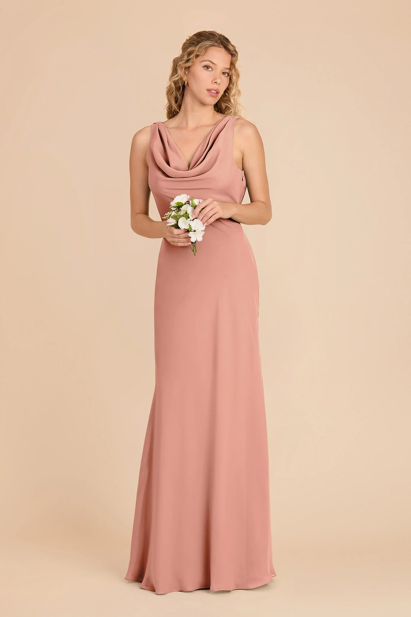Bonnie Chiffon Dress - Dusty Rose - Image 2