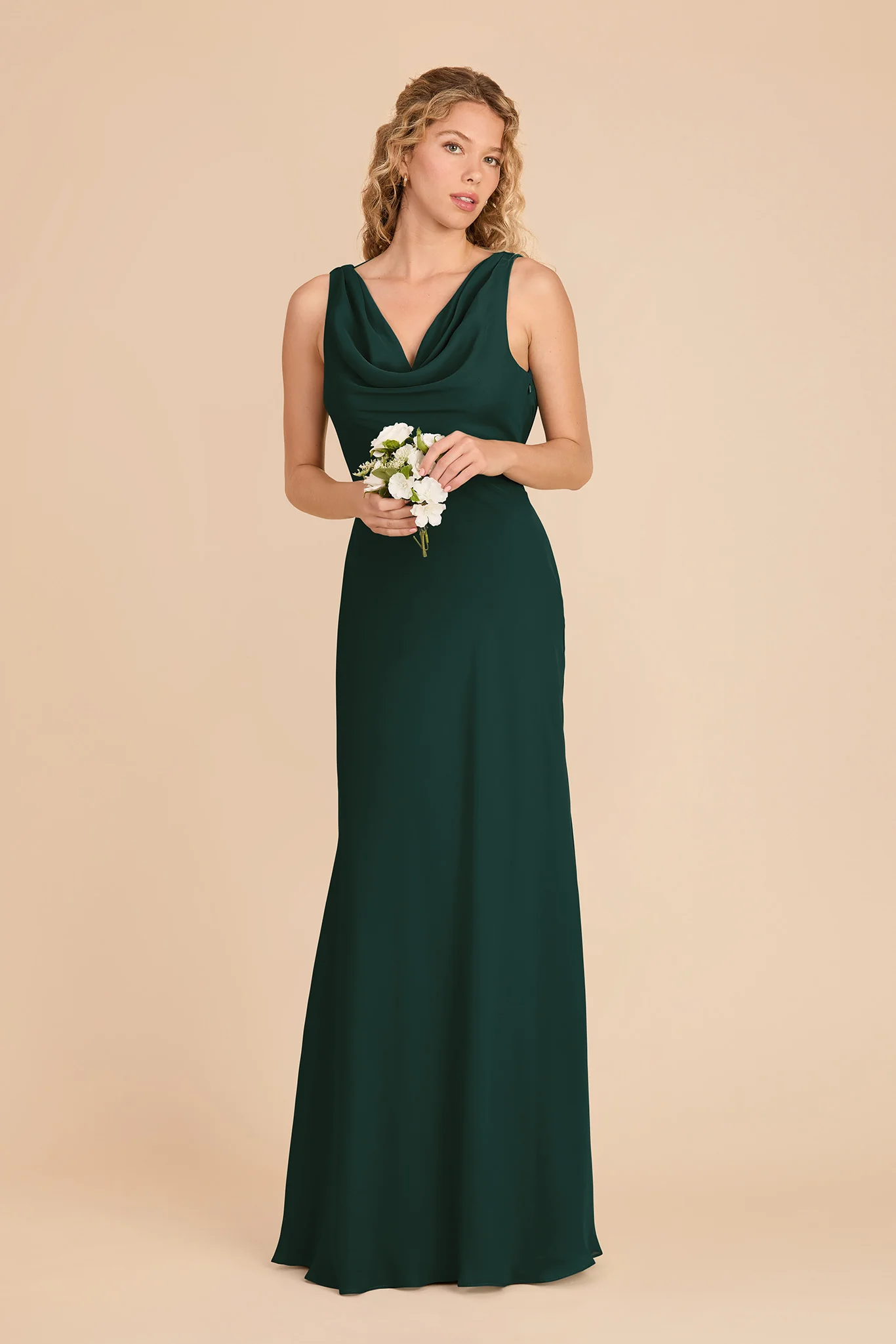 Bonnie Chiffon Dress - Emerald - Image 2